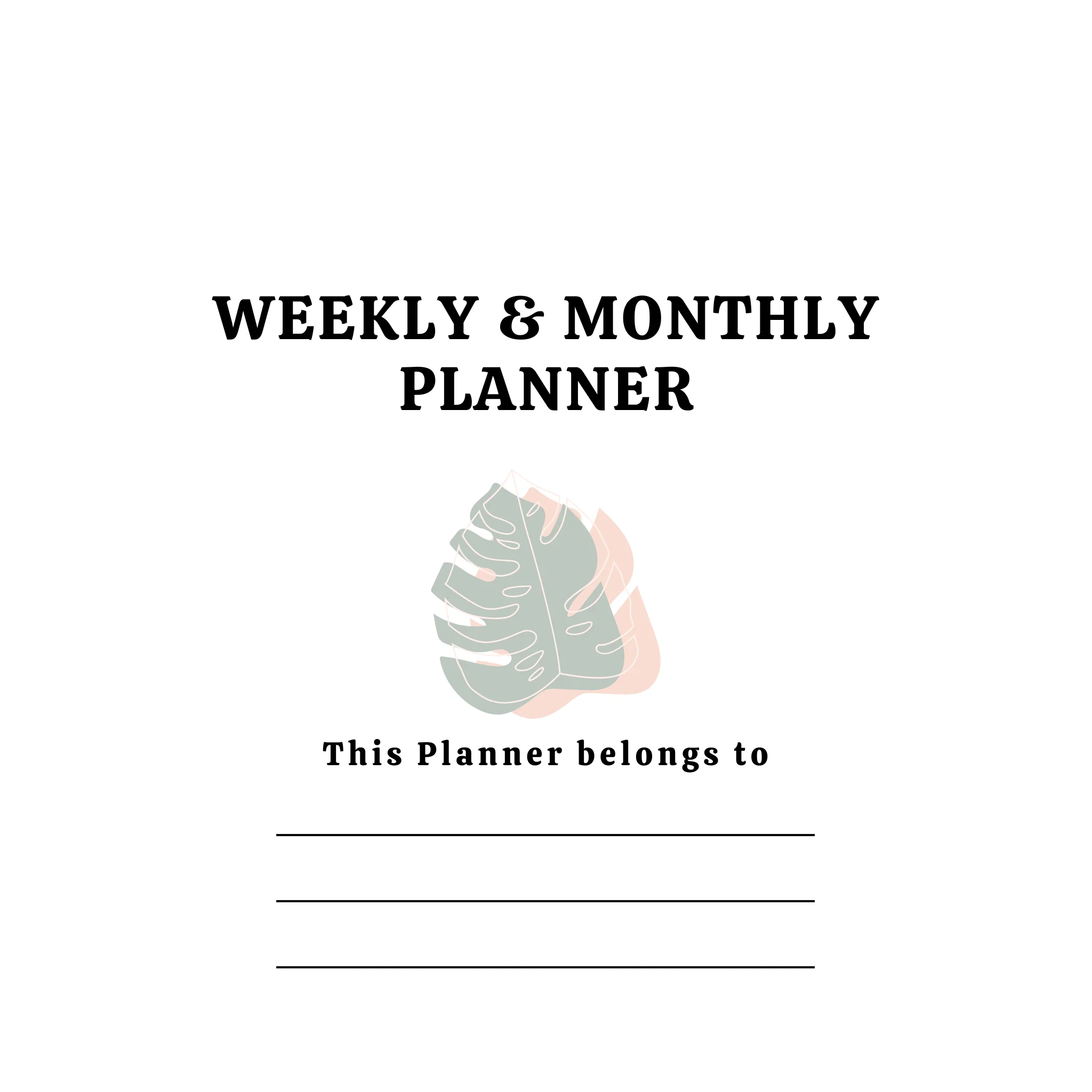 Weekly & Monthly Planner Bundle