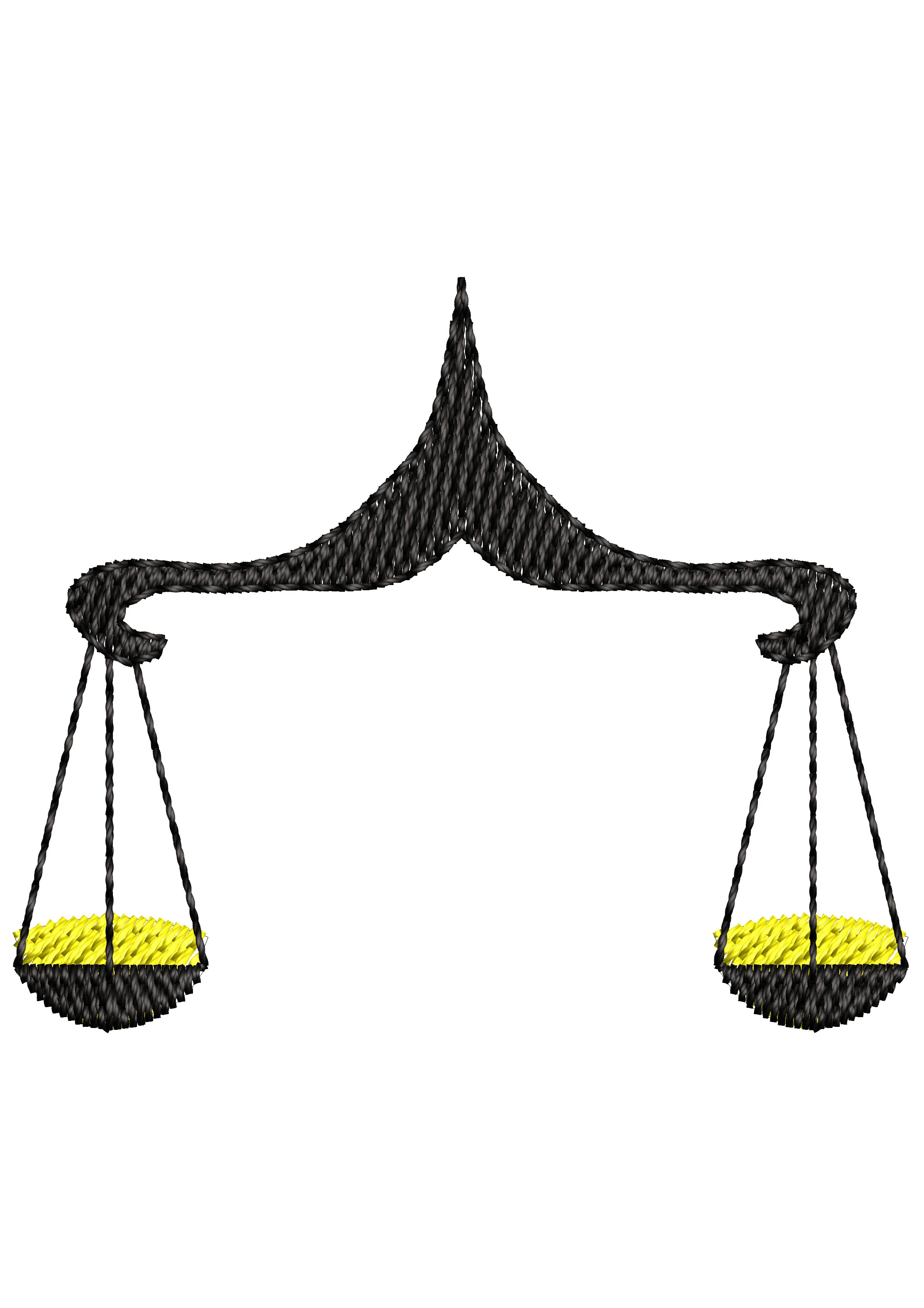 Weighing Embroidery Design