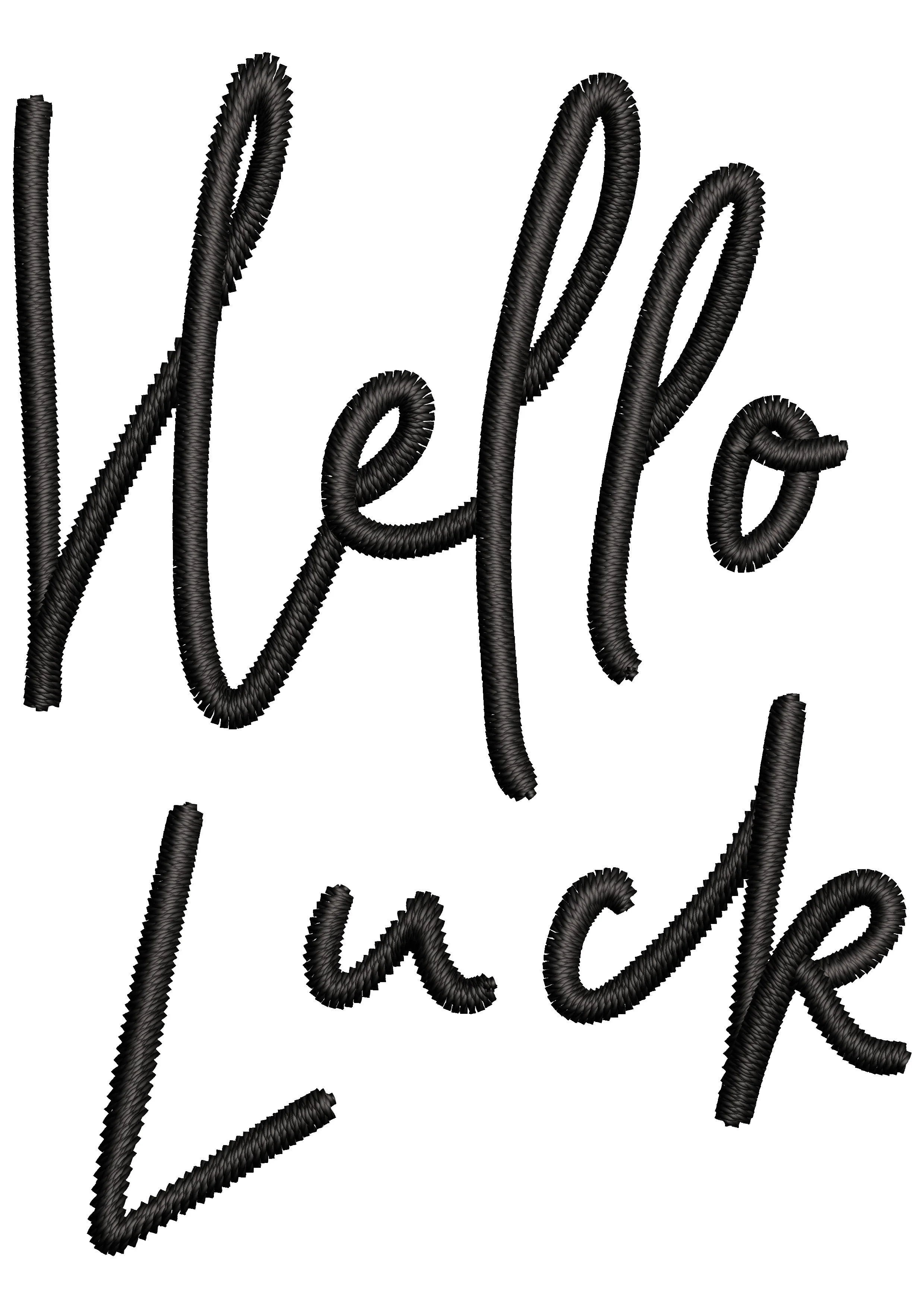 Wello Luck Embroidery Design
