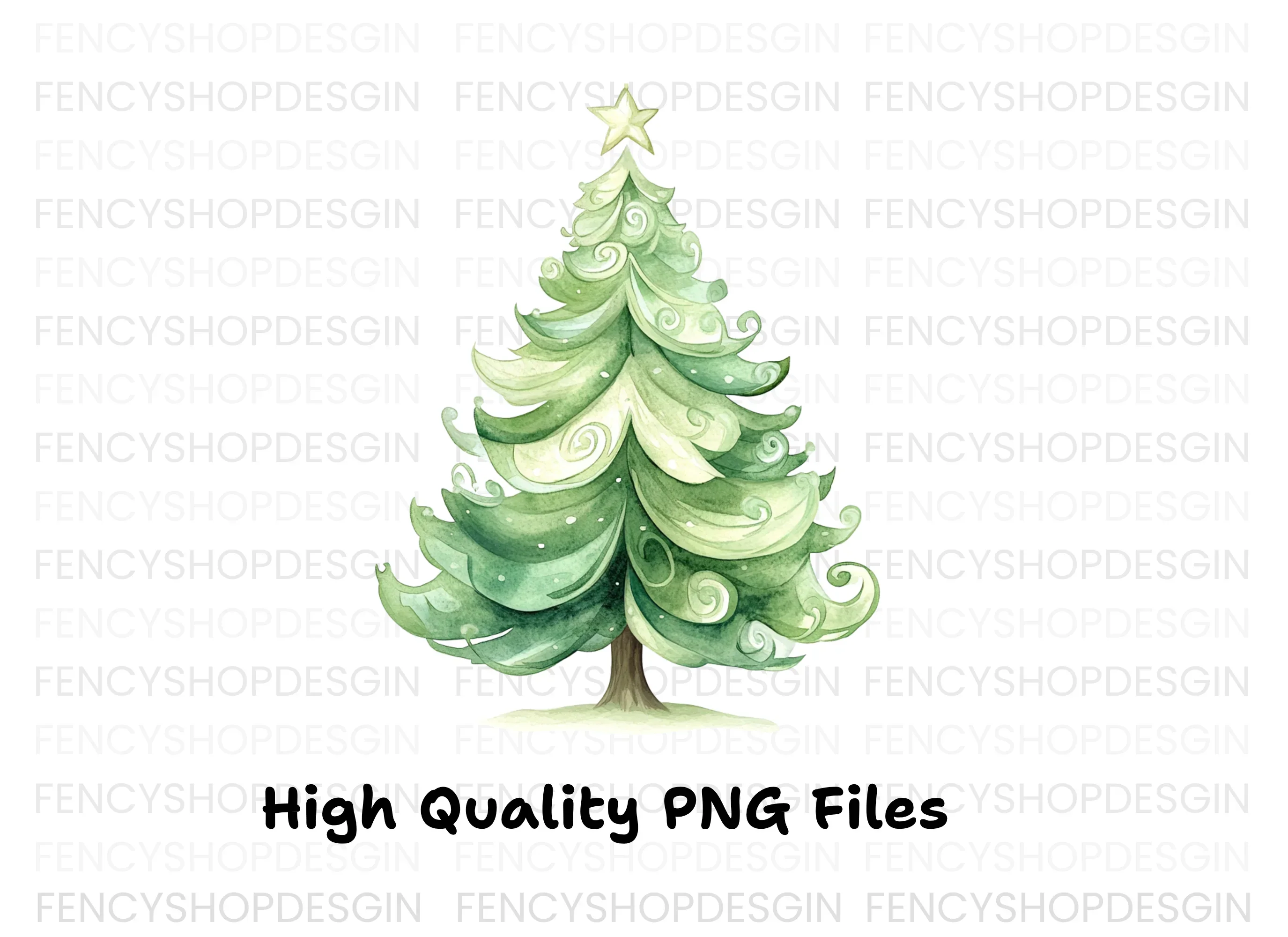 Whimsical Christmas Tree Clipart Bundle - Image 2