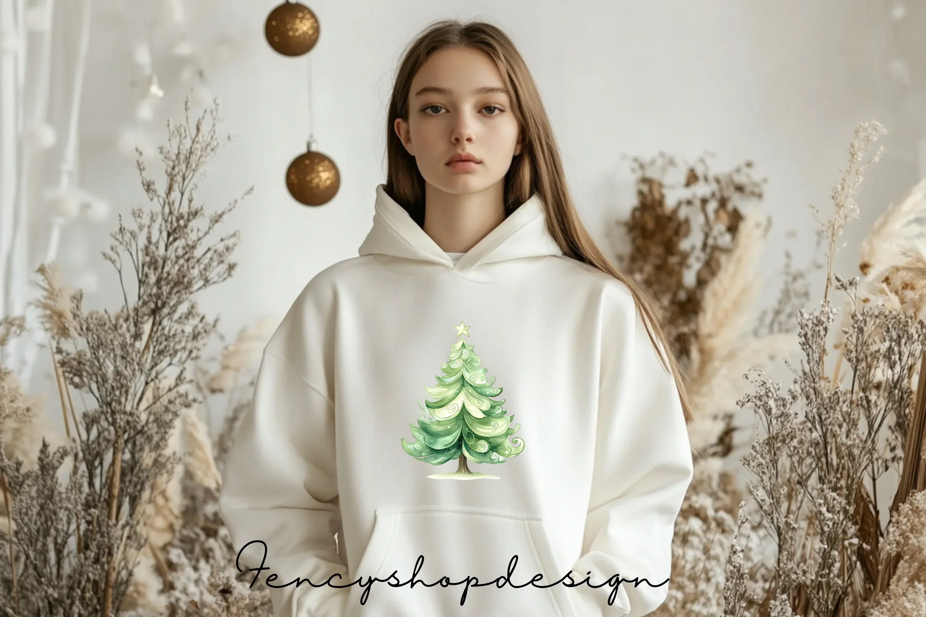Whimsical Christmas Trees Clipart Bundle - Image 6