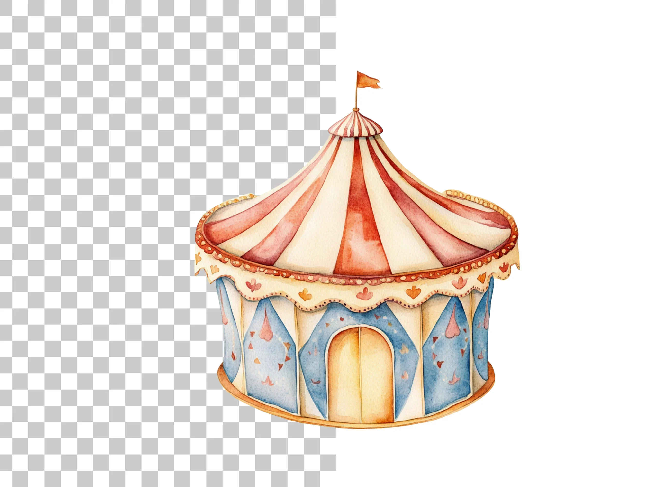 Whimsical Circus Tent Clipart Bundle - Image 2