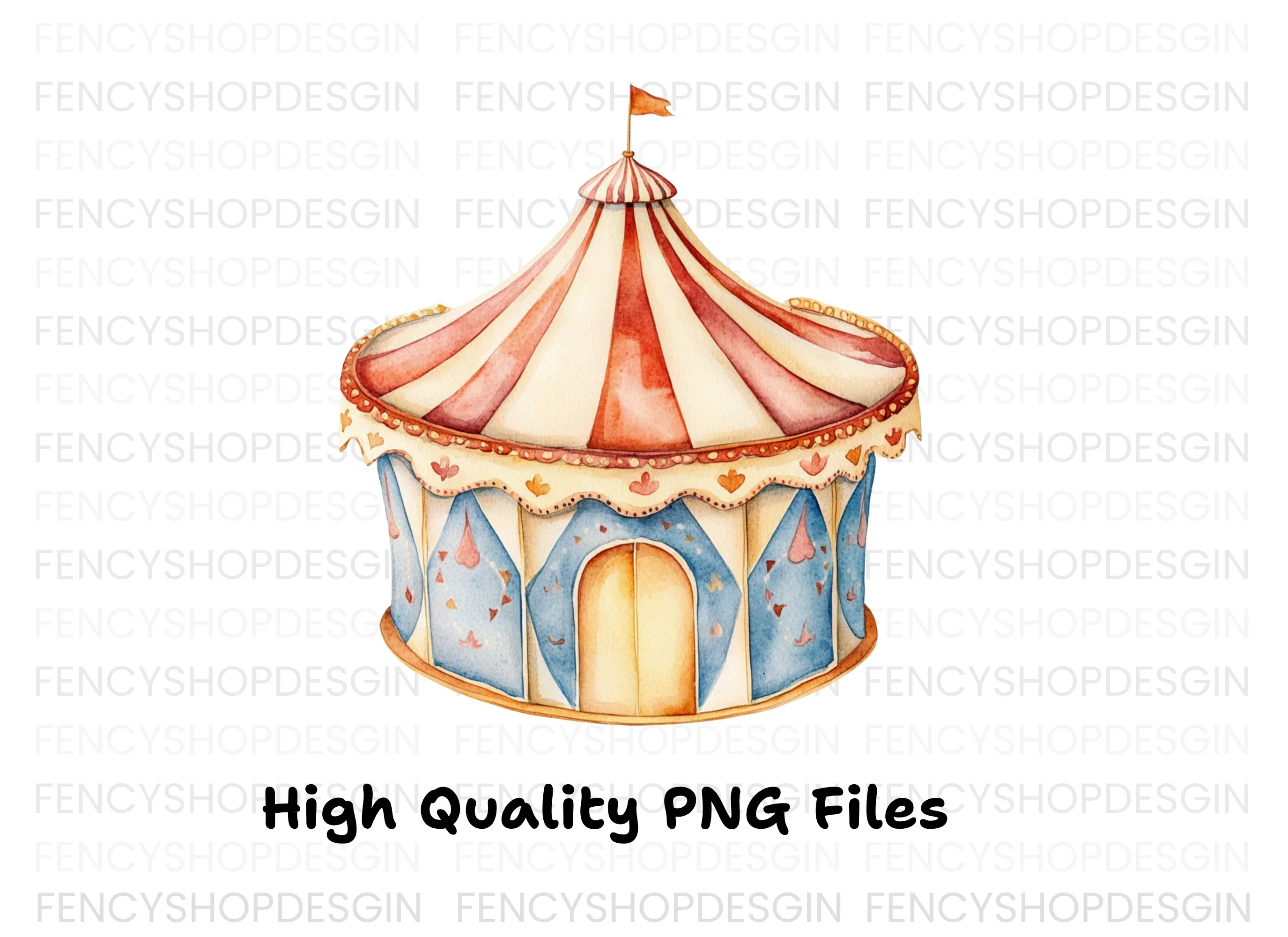 Whimsical Circus Tent Clipart Bundle - Image 3