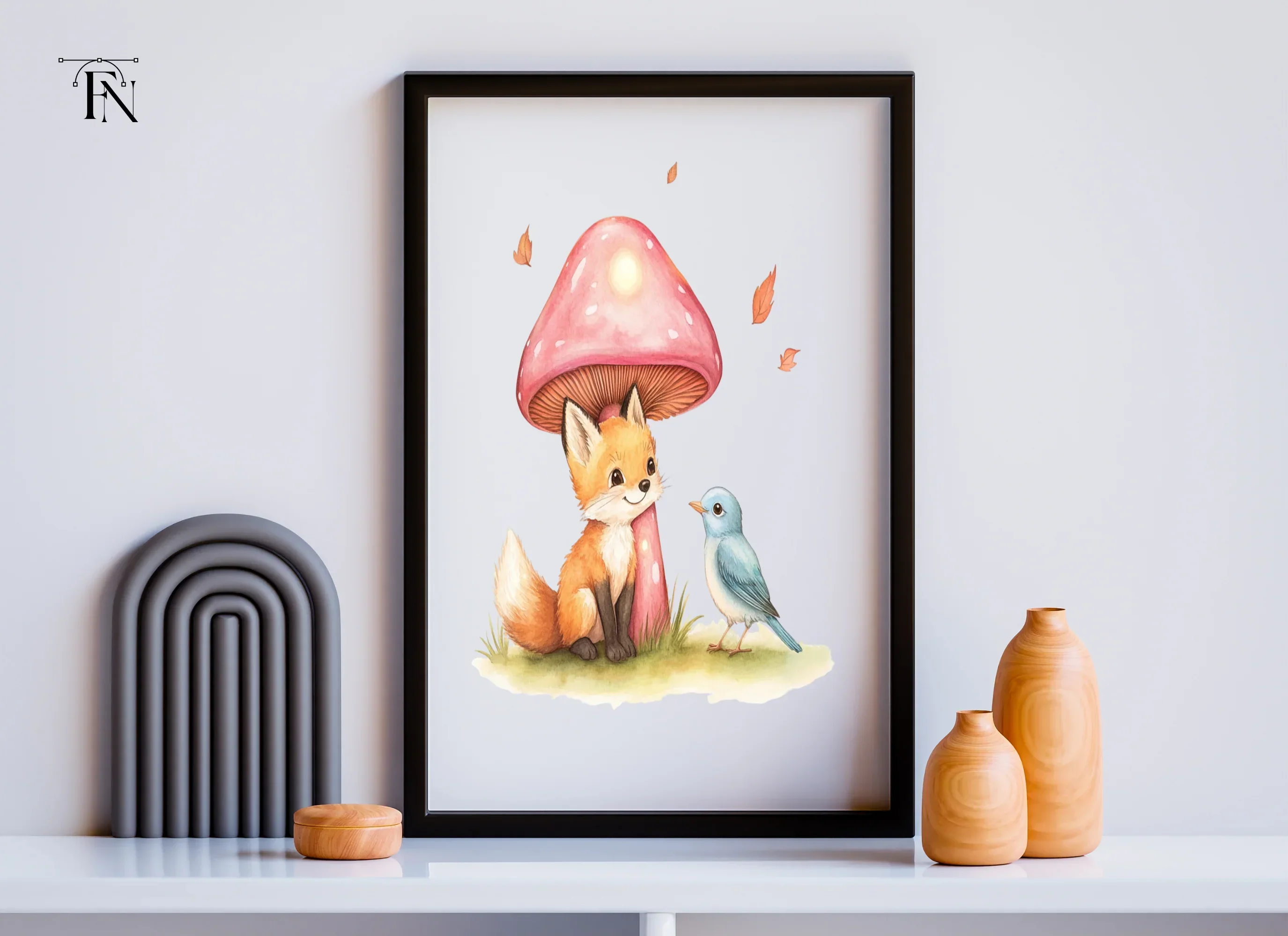 Whimsical Fox and Bird Clipart Bundle - Image 5