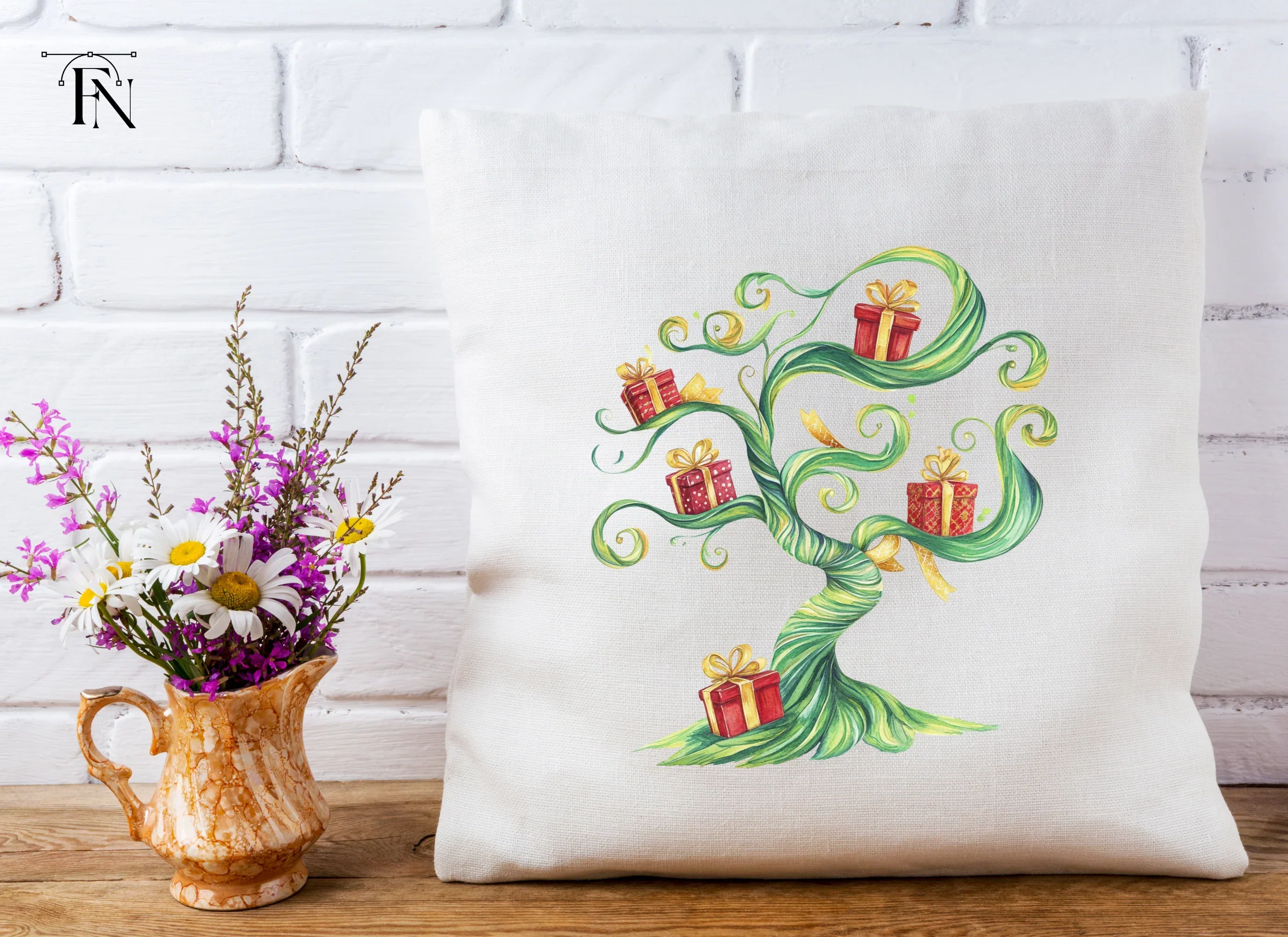Whimsical Gift Trees Clipart Bundle - Image 4