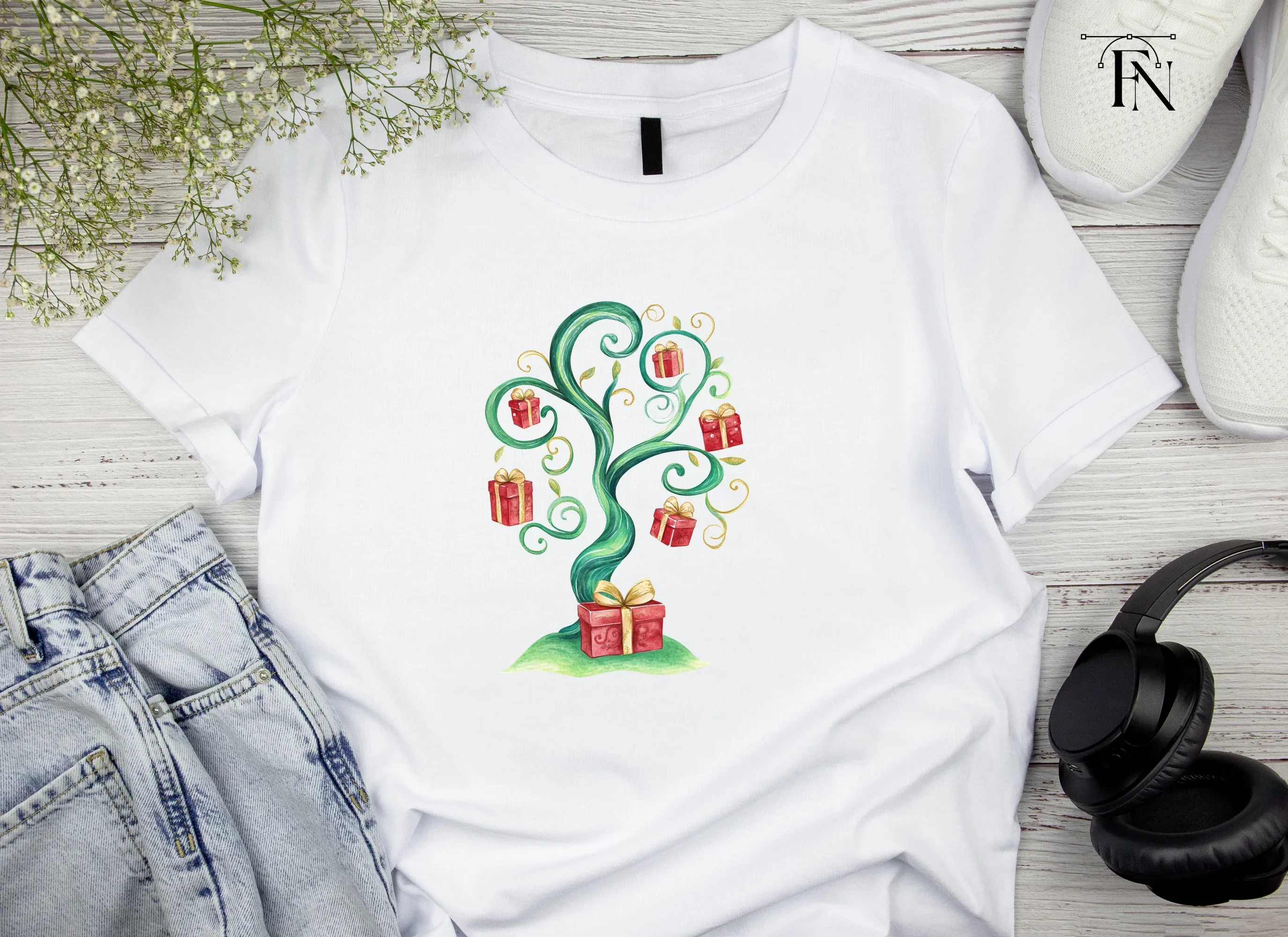 Whimsical Gift Trees Clipart Bundle - Image 5