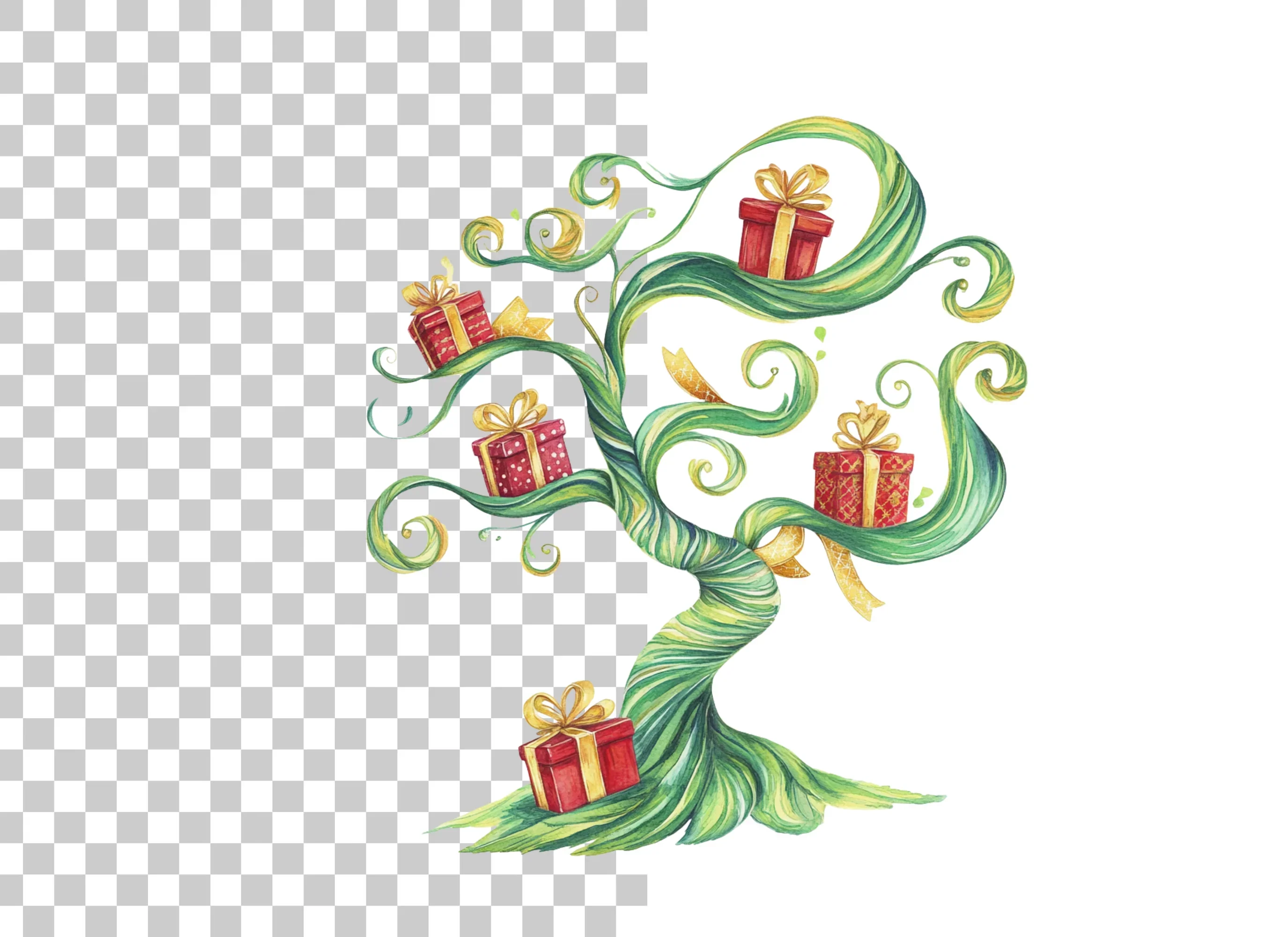 Whimsical Gift Trees Clipart Bundle - Image 6