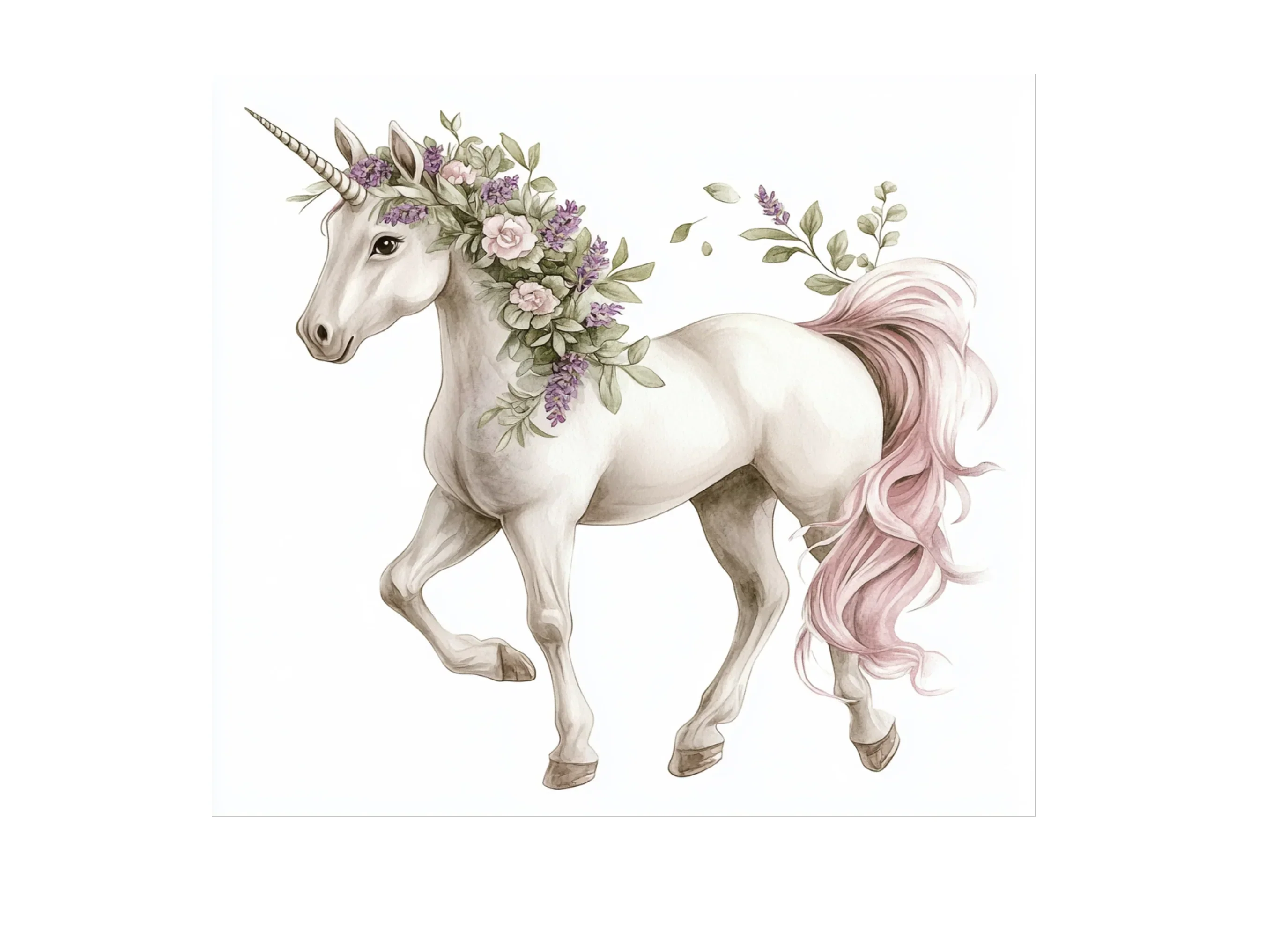 Whimsical Lavender Unicorn Clipart Bundle - Image 3