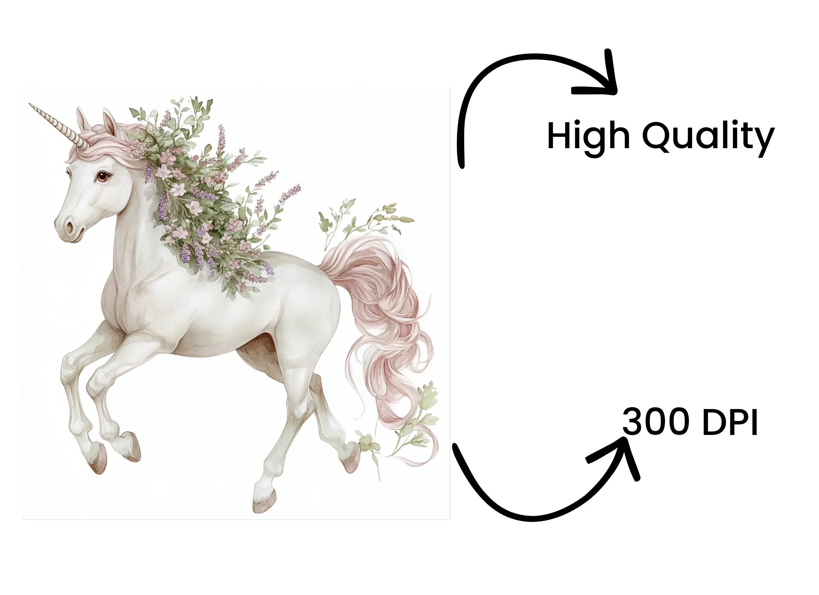 Whimsical Lavender Unicorn Clipart Bundle - Image 4