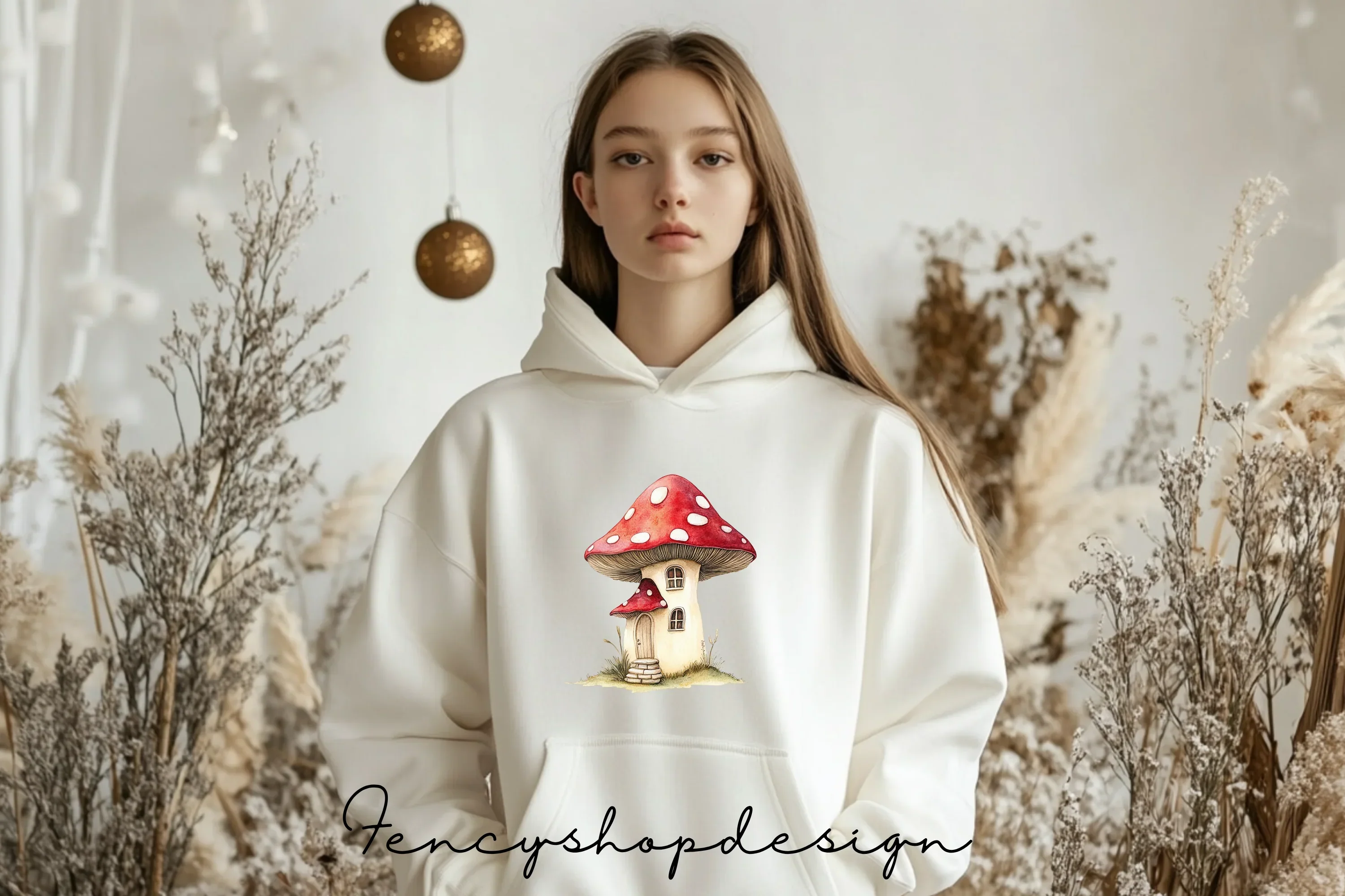 Whimsical Mushroom House Clipart Bundle - Image 6