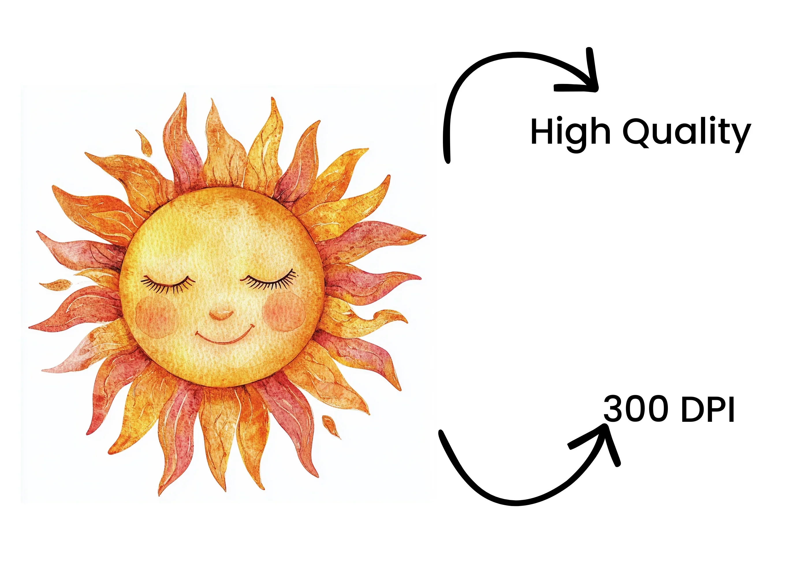 Whimsical Sun with Warm Hues Clipart Bundle - Image 4