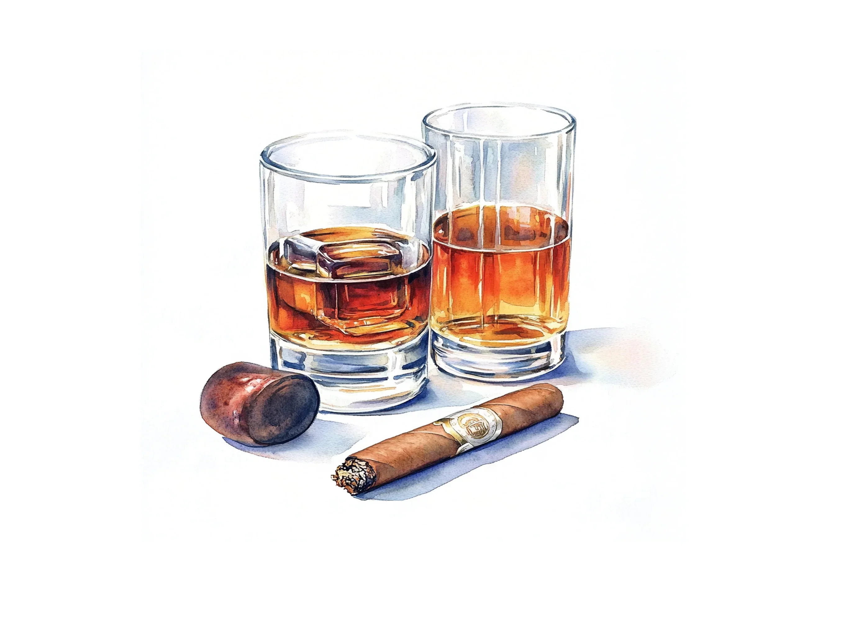 Whiskey and Cigar Clipart Bundle - Image 3