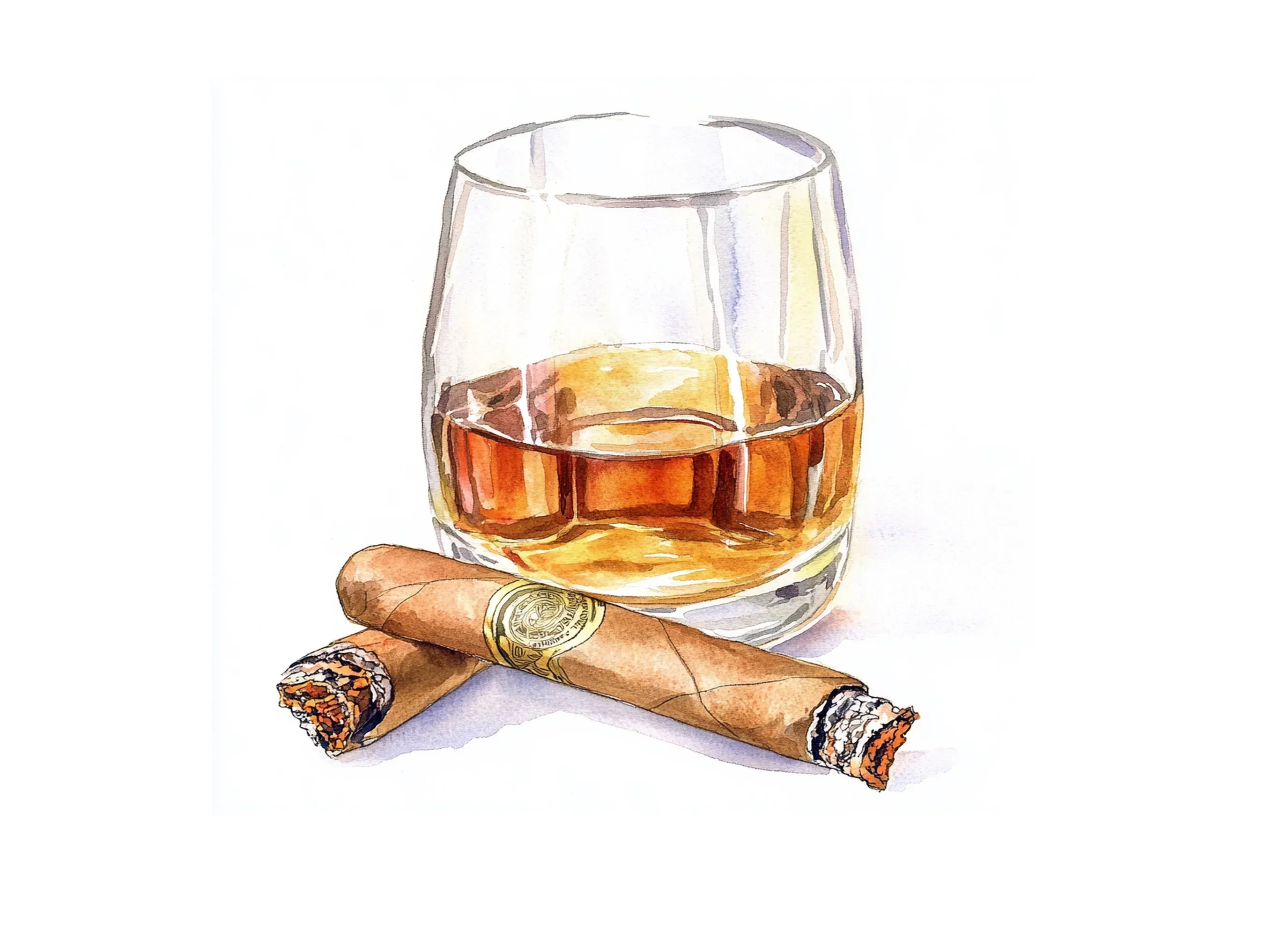 Whiskey and Cigar Clipart Bundle - Image 2