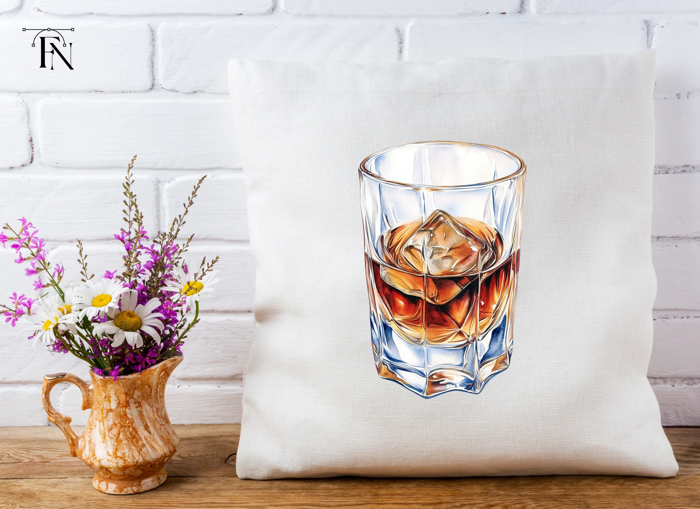 Whiskey Glasses with Ice Clipart Bundle - Image 5