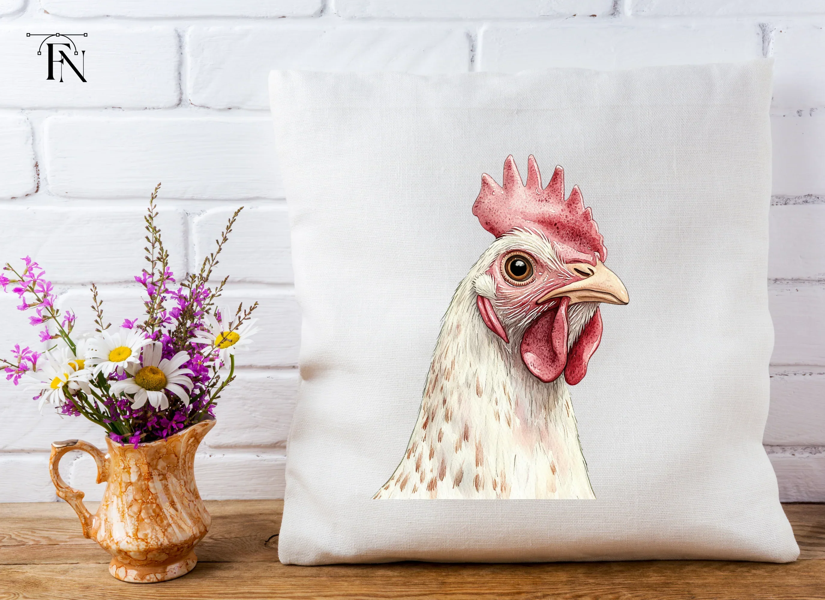 White Chicken Head Clipart Bundle - Image 6