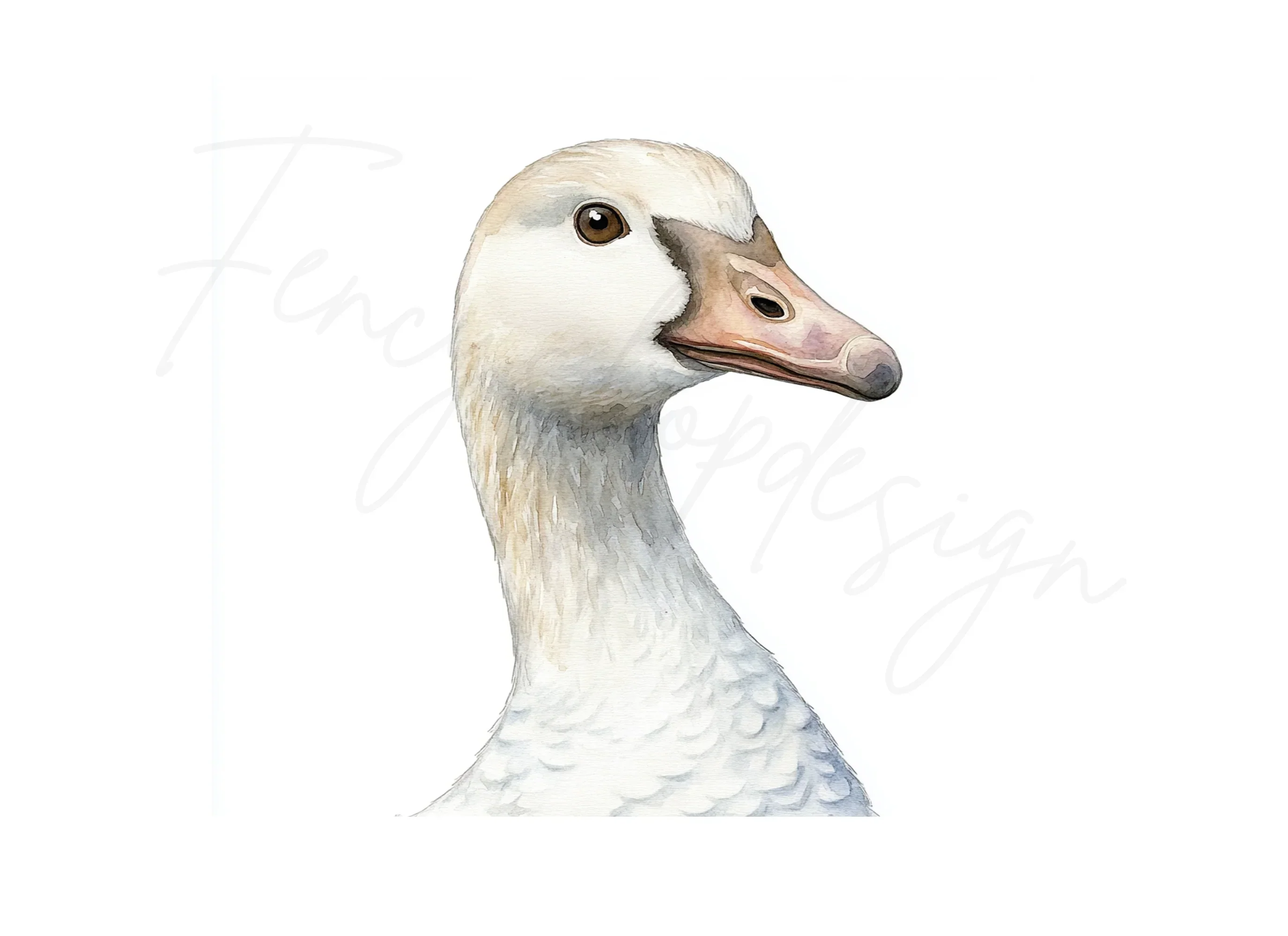 White Goose Head Clipart Bundle - Image 2