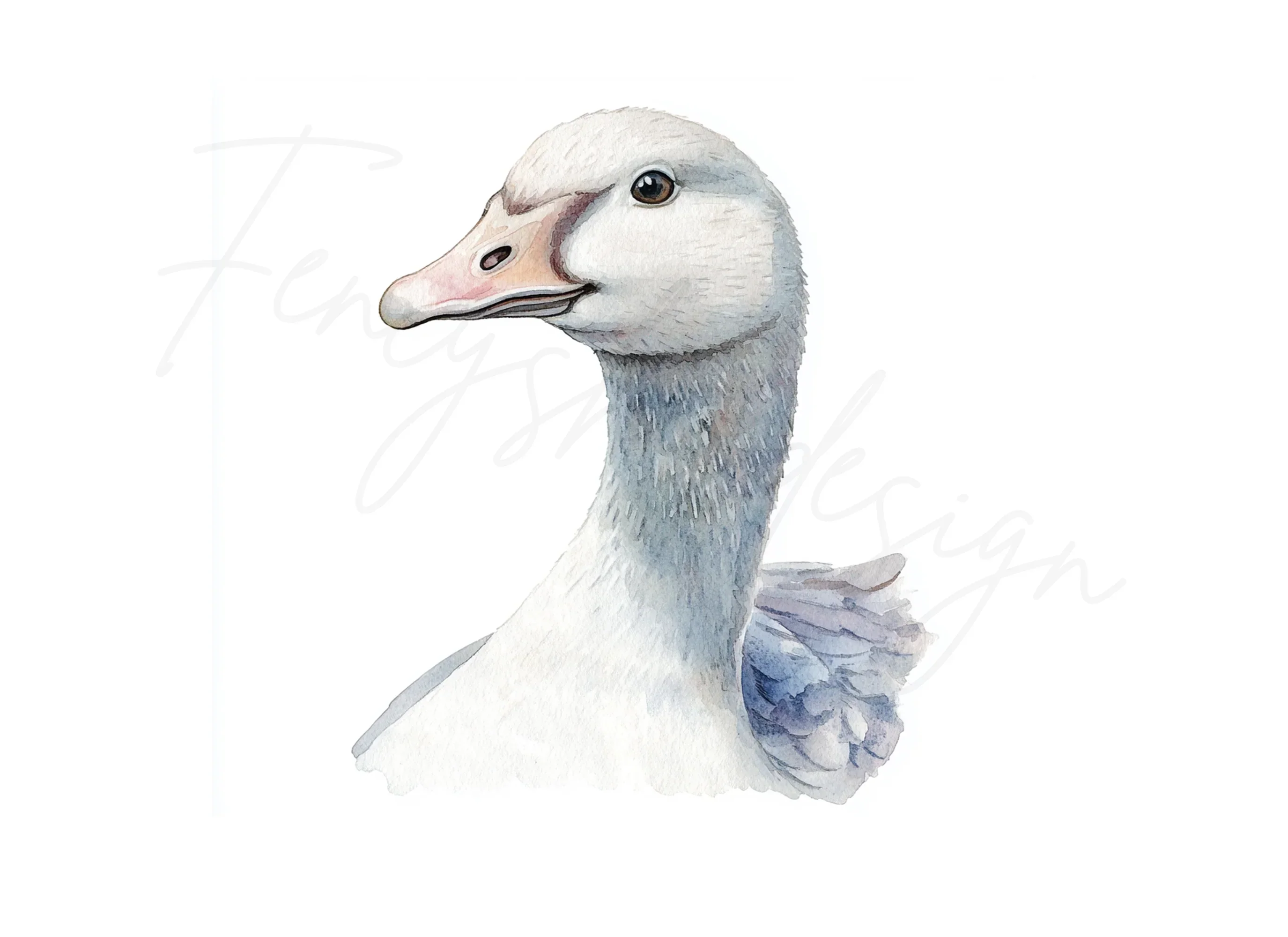 White Goose Head Clipart Bundle - Image 3