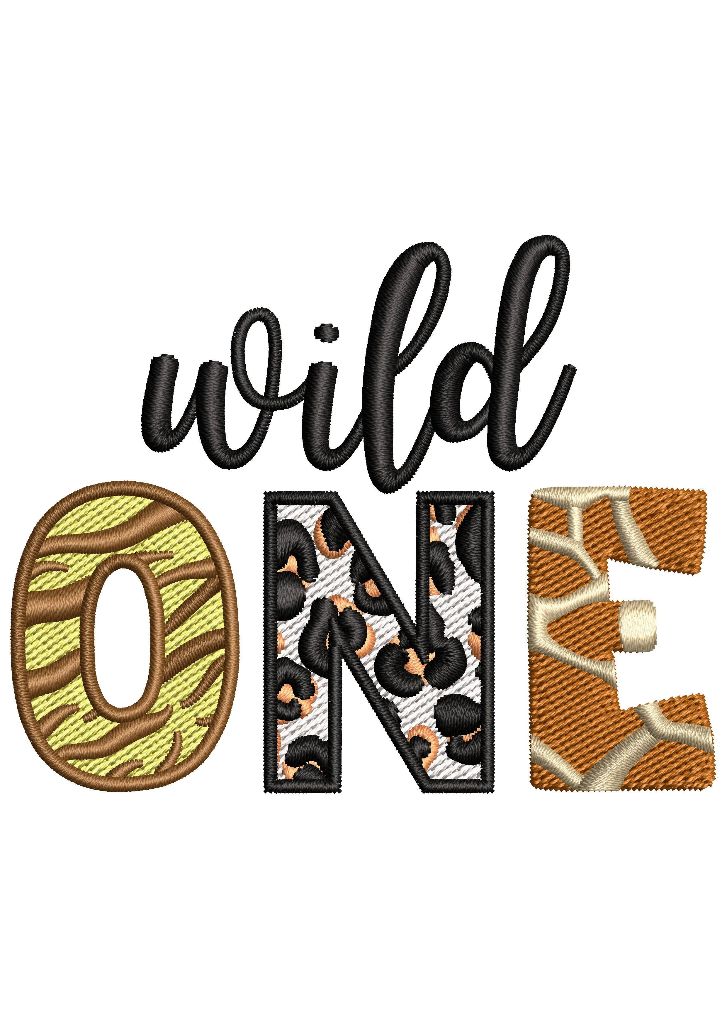 Wild One Embroidery Design