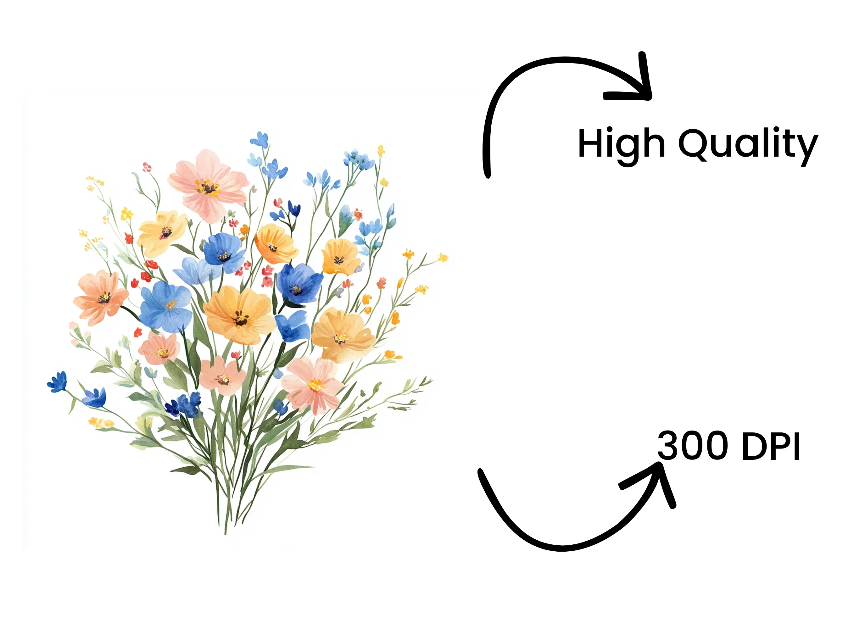 Wildflower Bouquets Clipart Bundle - Image 4