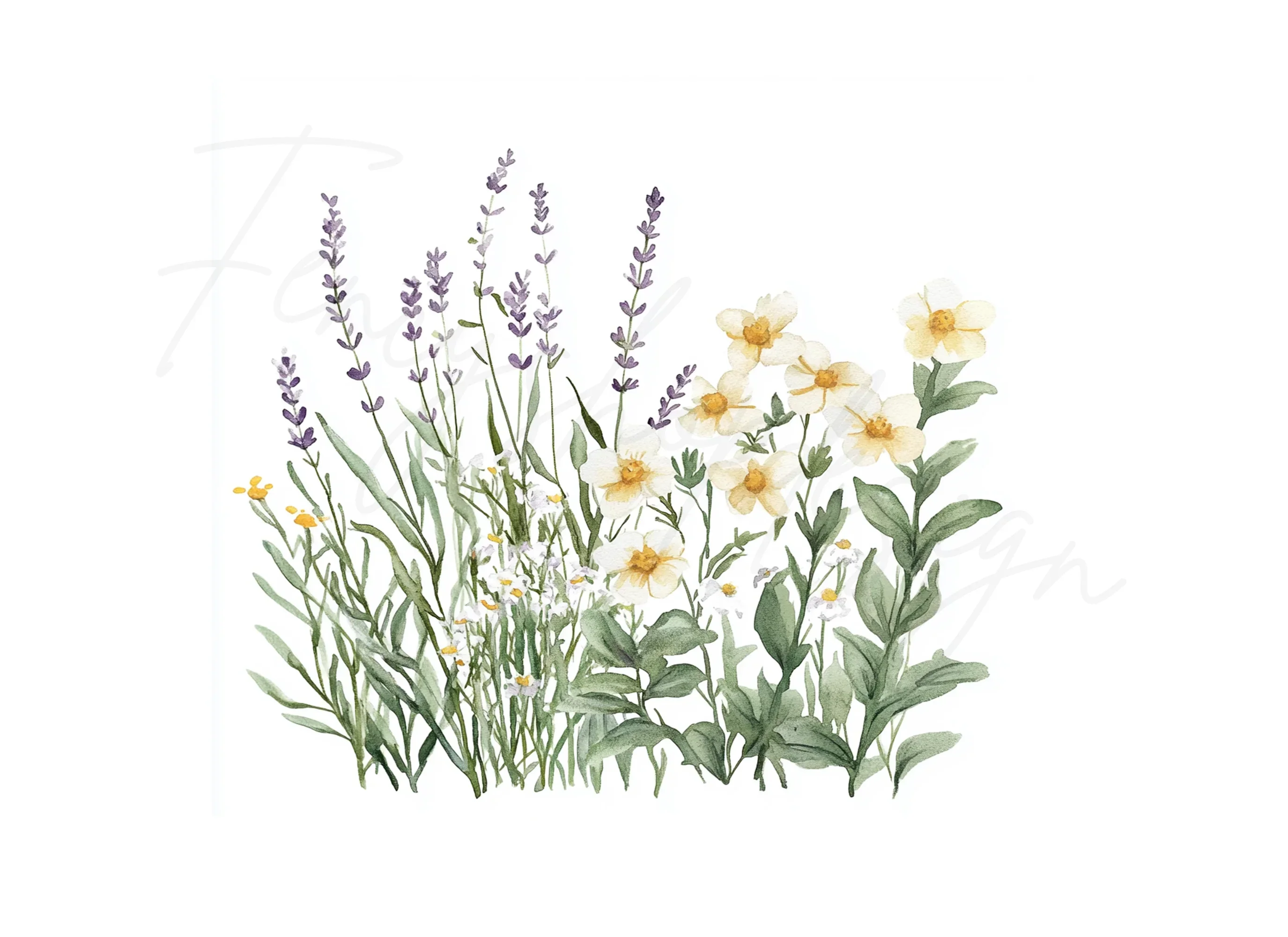Wildflower Meadow Clipart Bundle - Image 3