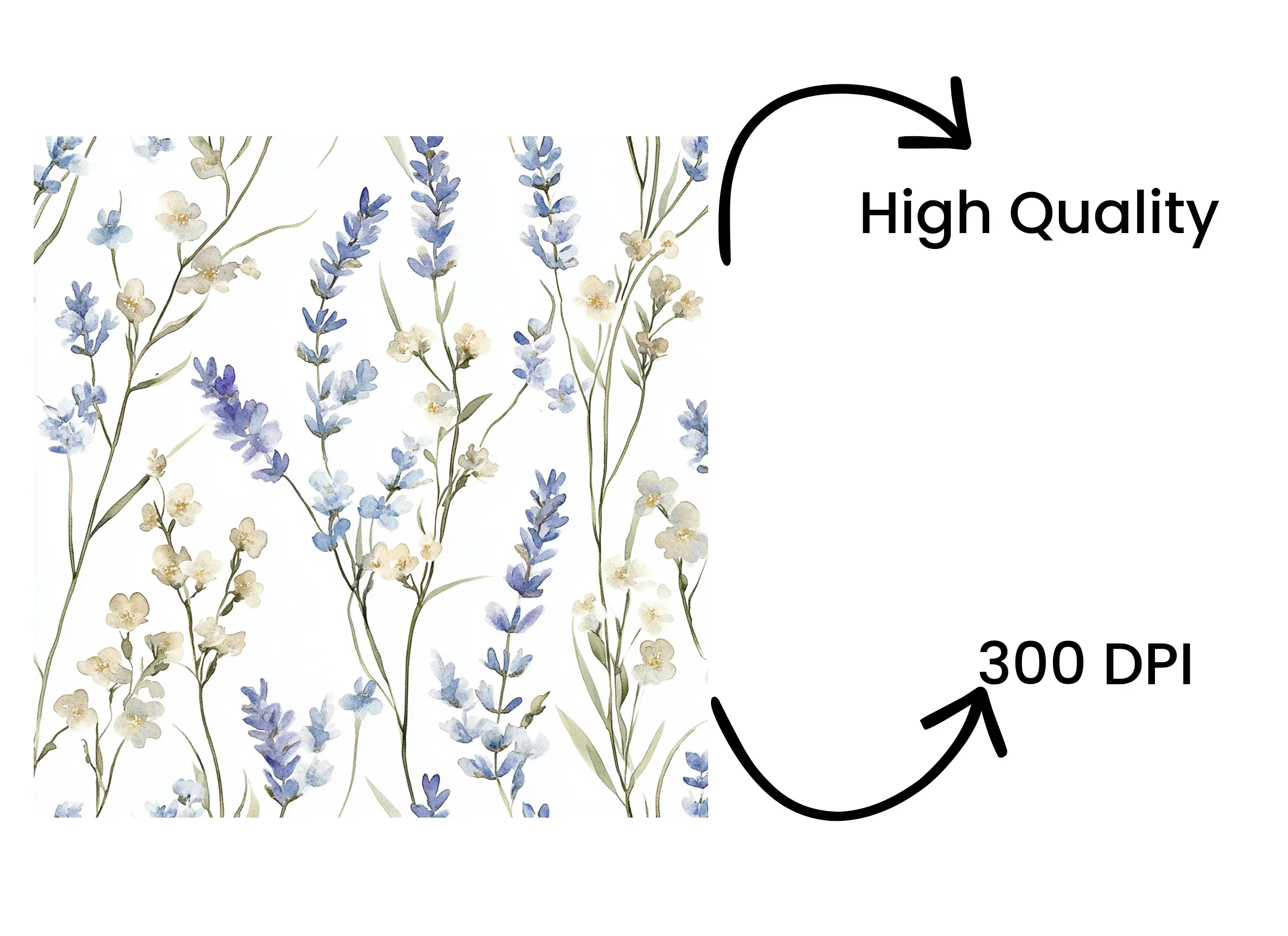 Wildflower Seamless Pattern Clipart Bundle - Image 4