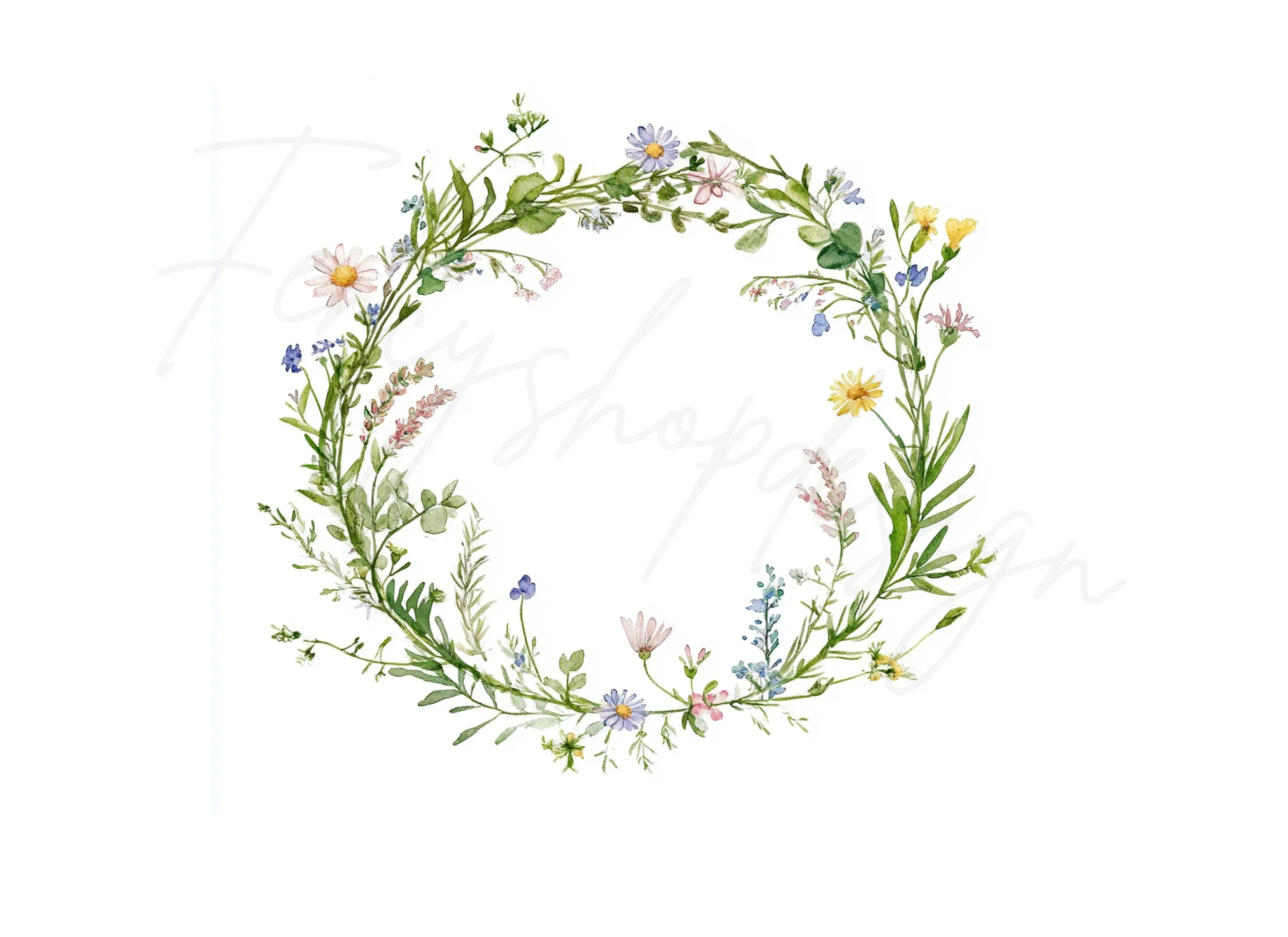 Wildflower Wreaths Clipart Bundle - Image 2