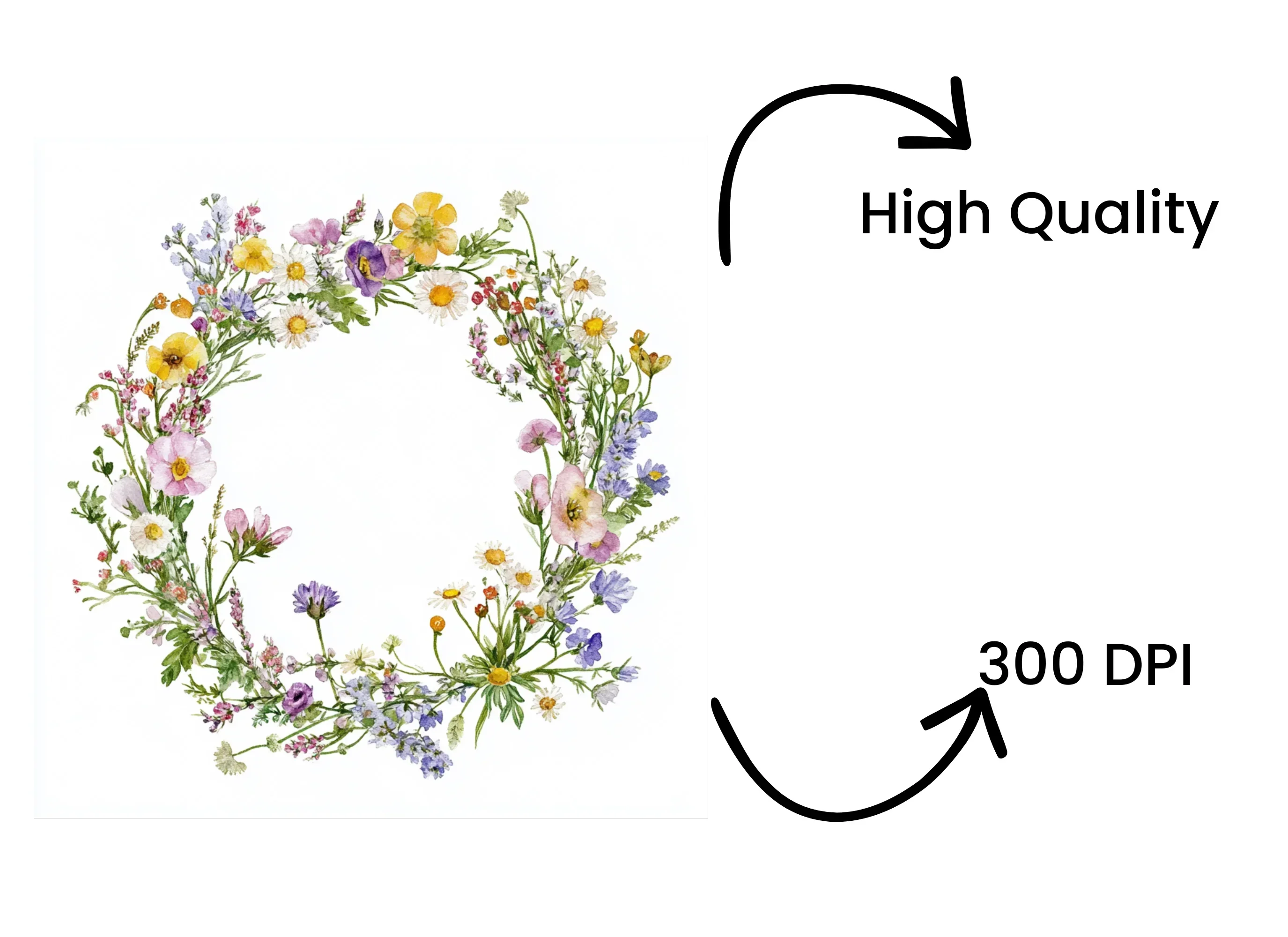 Wildflower Wreaths Clipart Bundle - Image 4