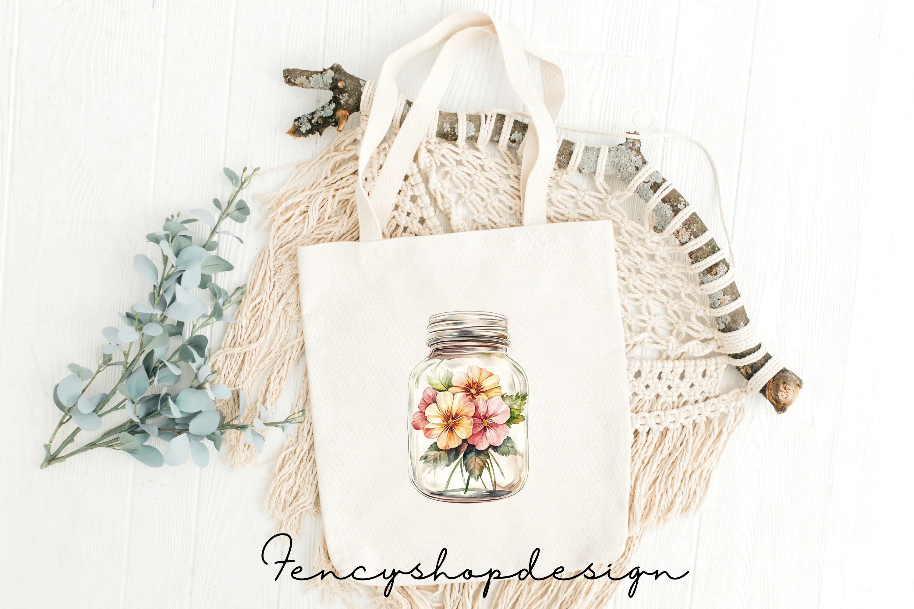 Wildflowers in Jars Clipart Bundle - Image 8