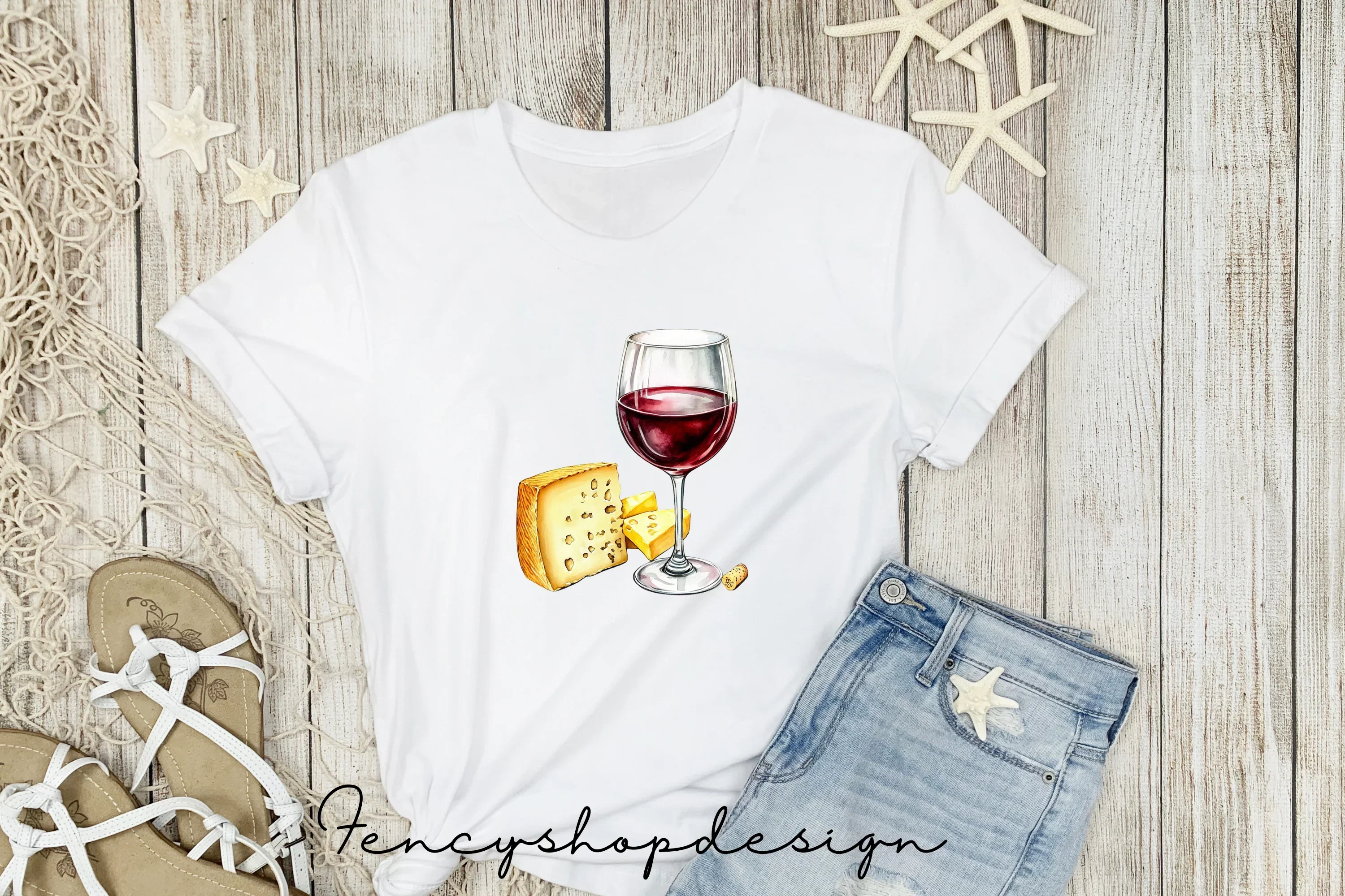Wine and Cheese Clipart Bundle - Image 6