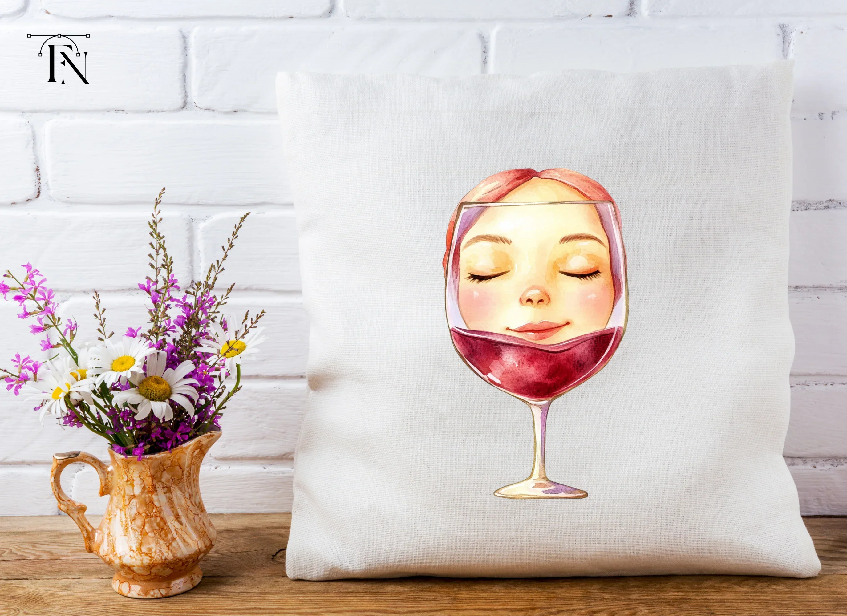 Wine Glass Faces Clipart Bundle - Image 3