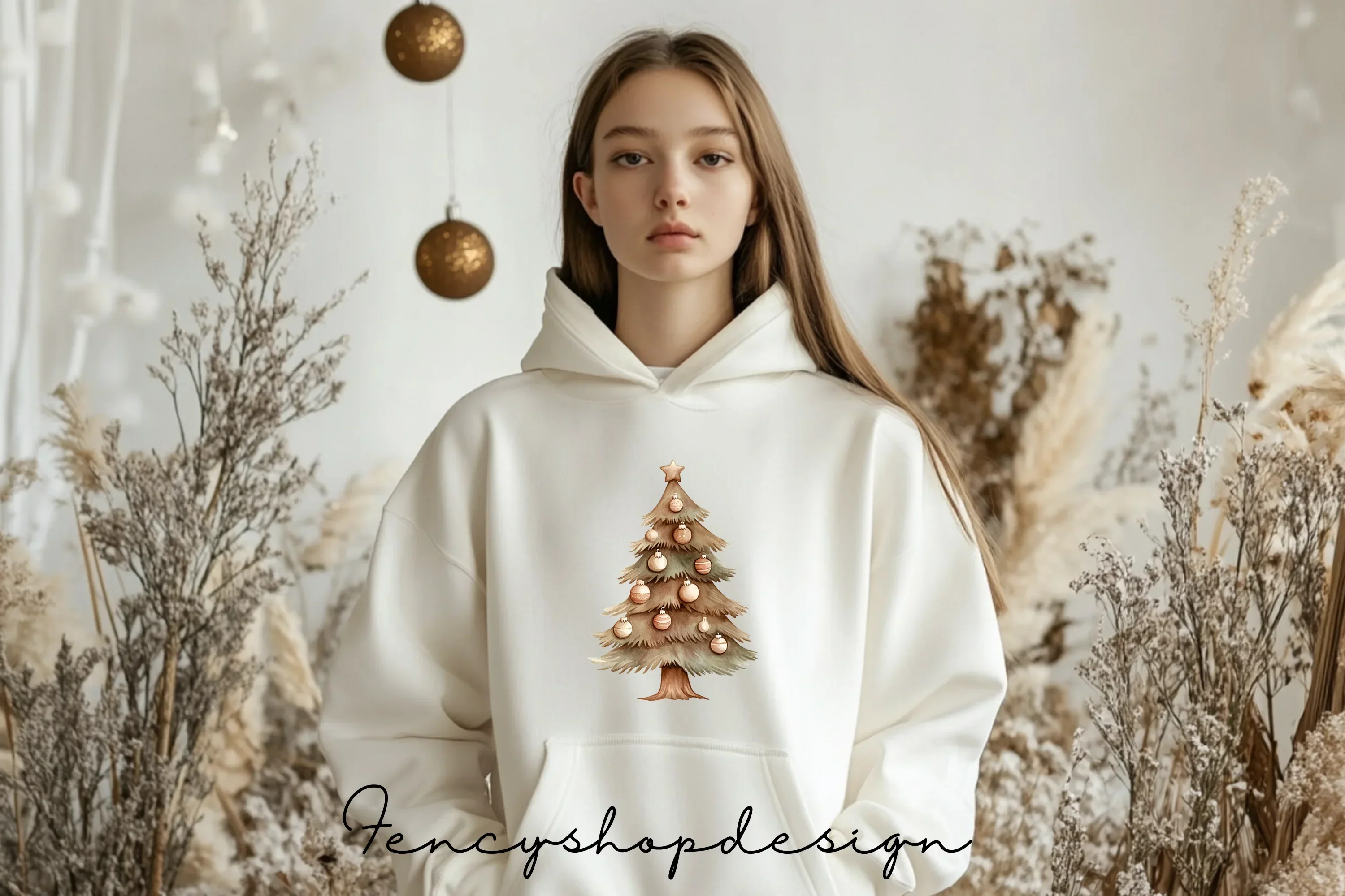 Winter Christmas Trees Clipart Bundle - Image 4