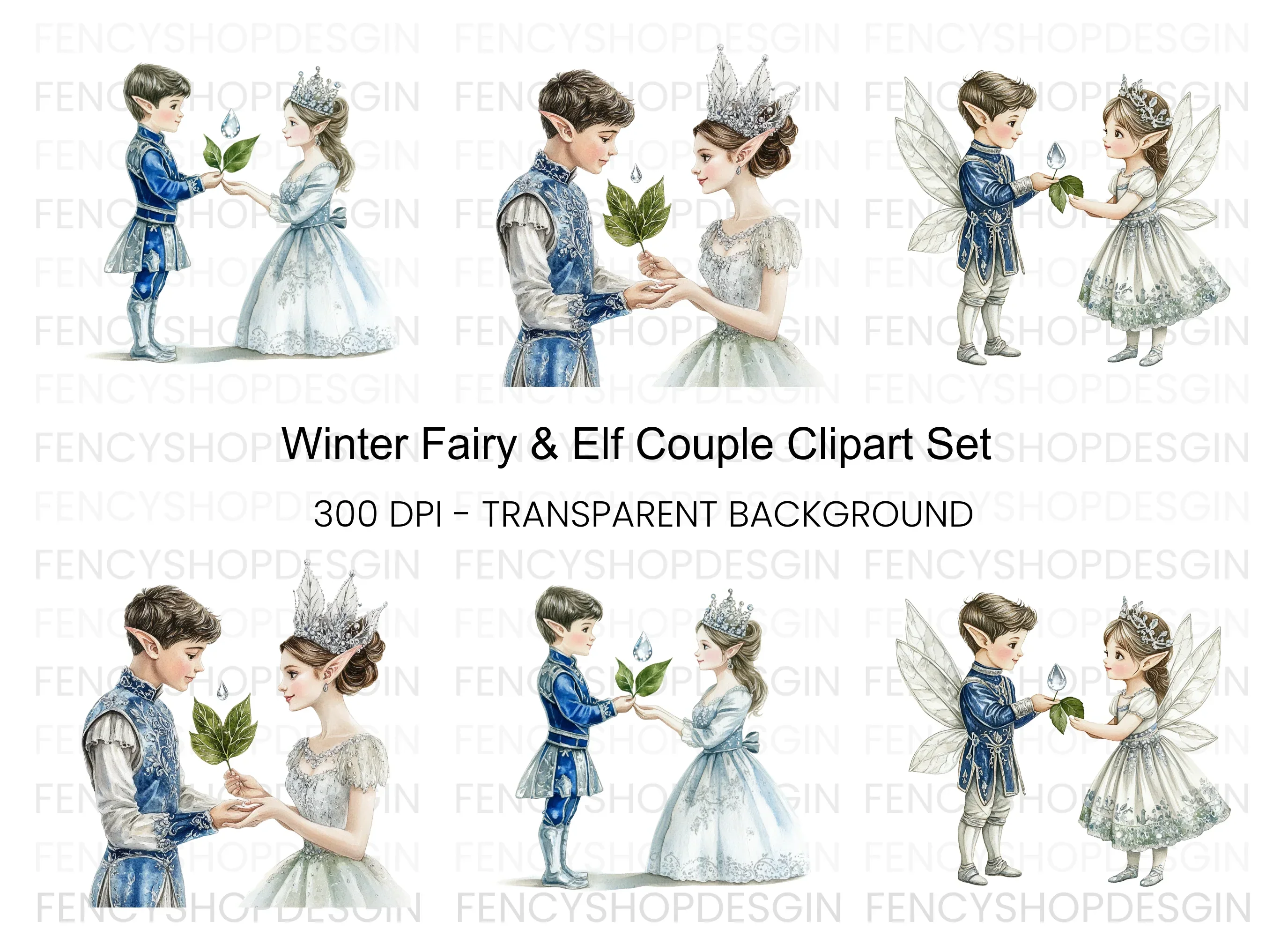 Winter Fairy Tale Clipart Bundle