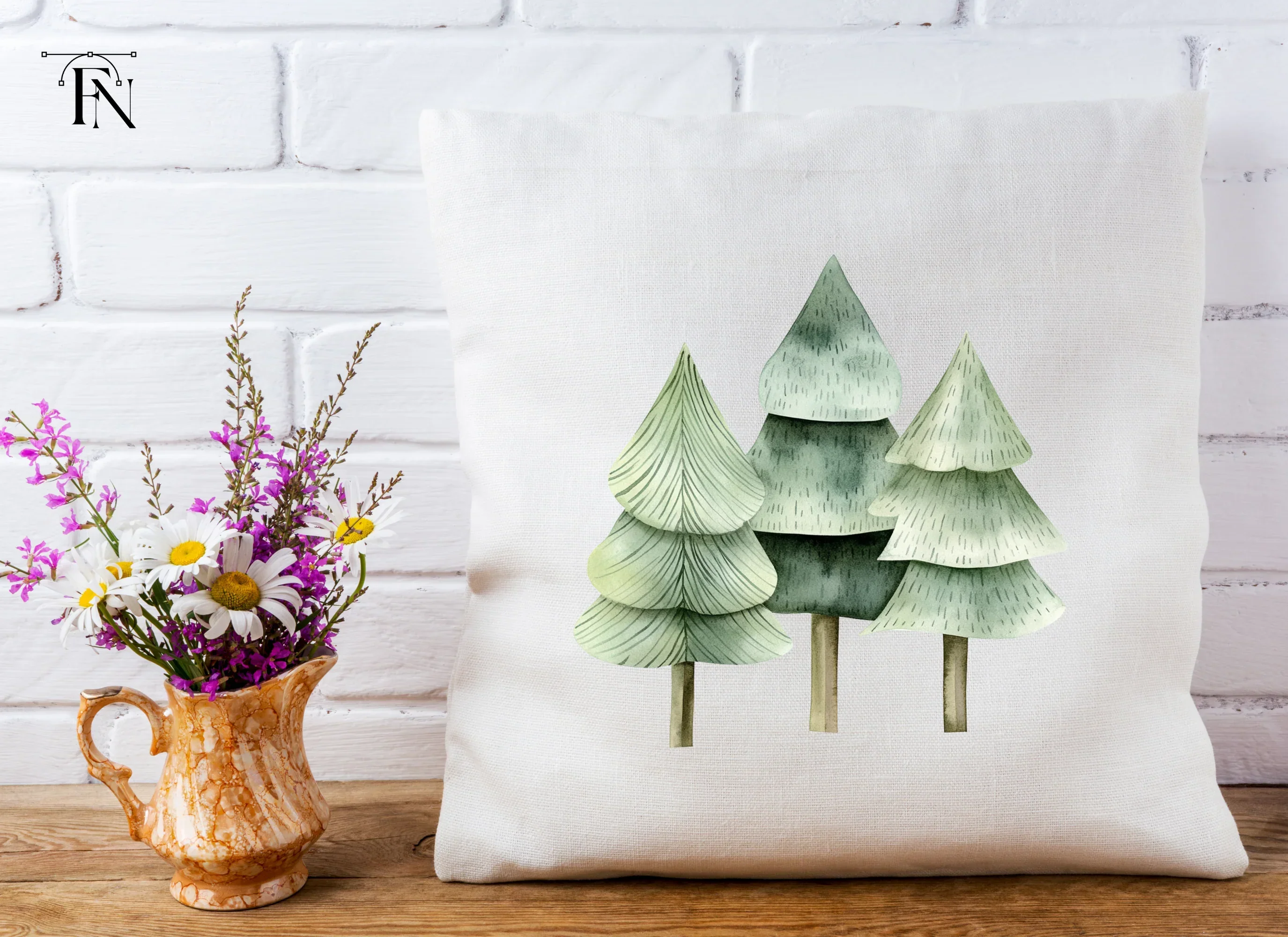 Winter Forest Pine Tree Clipart Bundle - Image 5