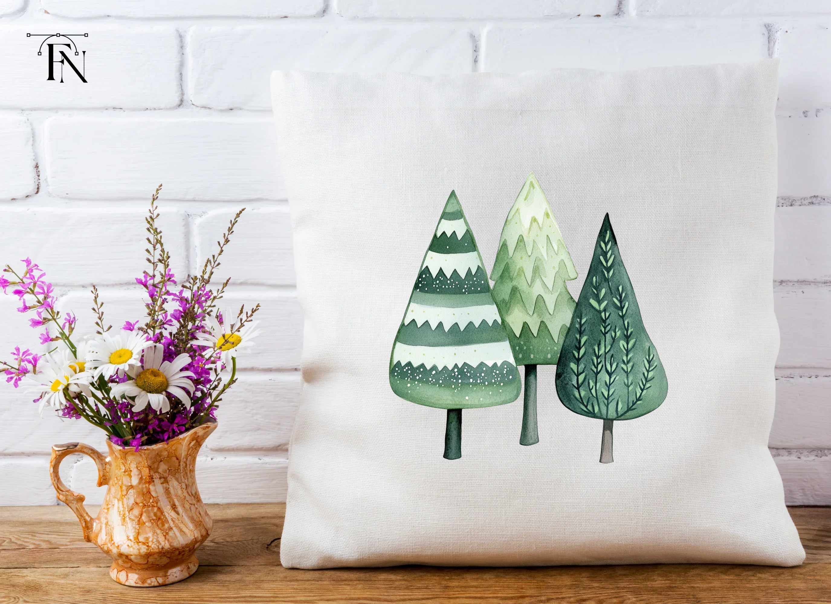 Winter Forest Tree Clipart Bundle - Image 5