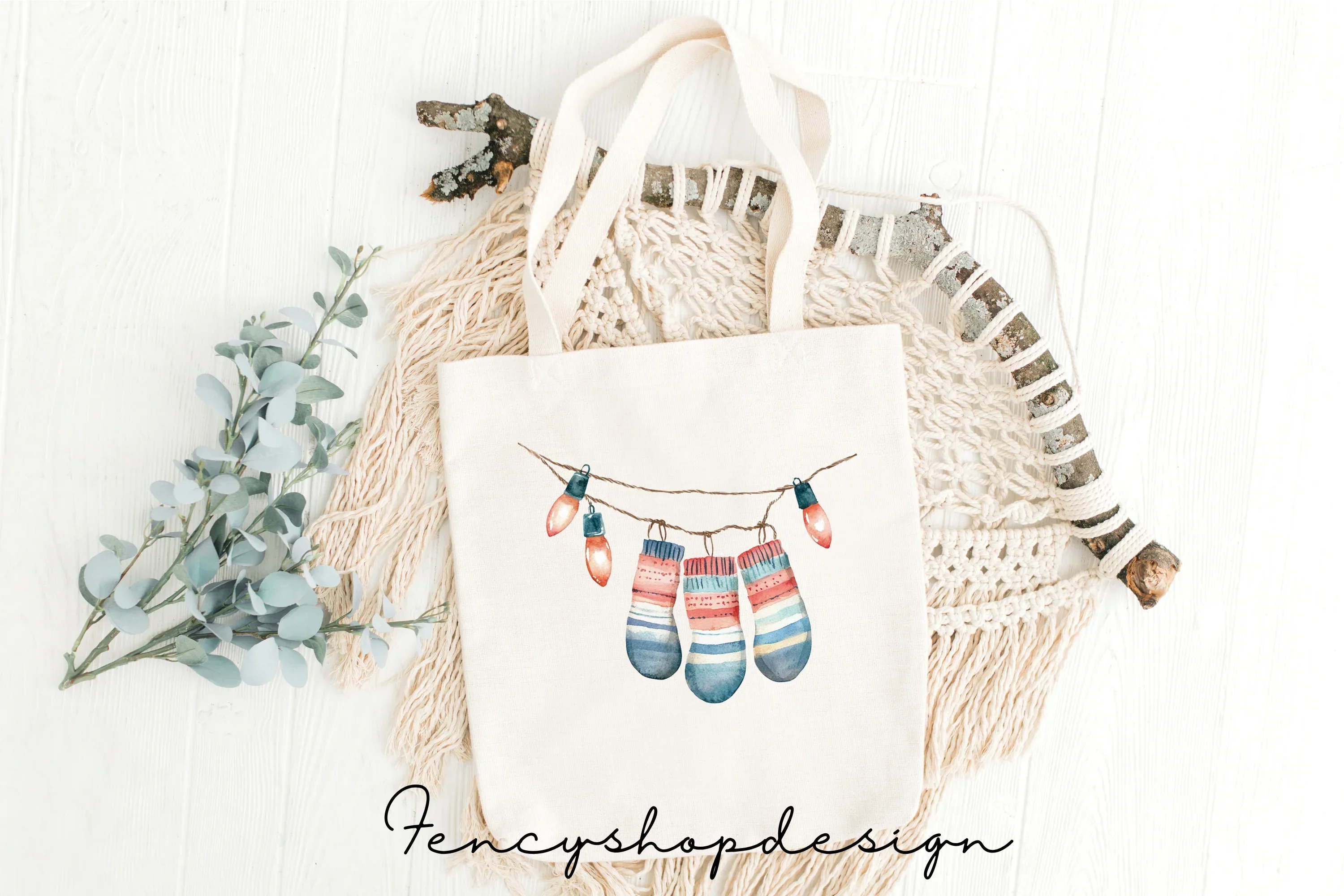 Winter Holiday Garlands Clipart Bundle - Image 8