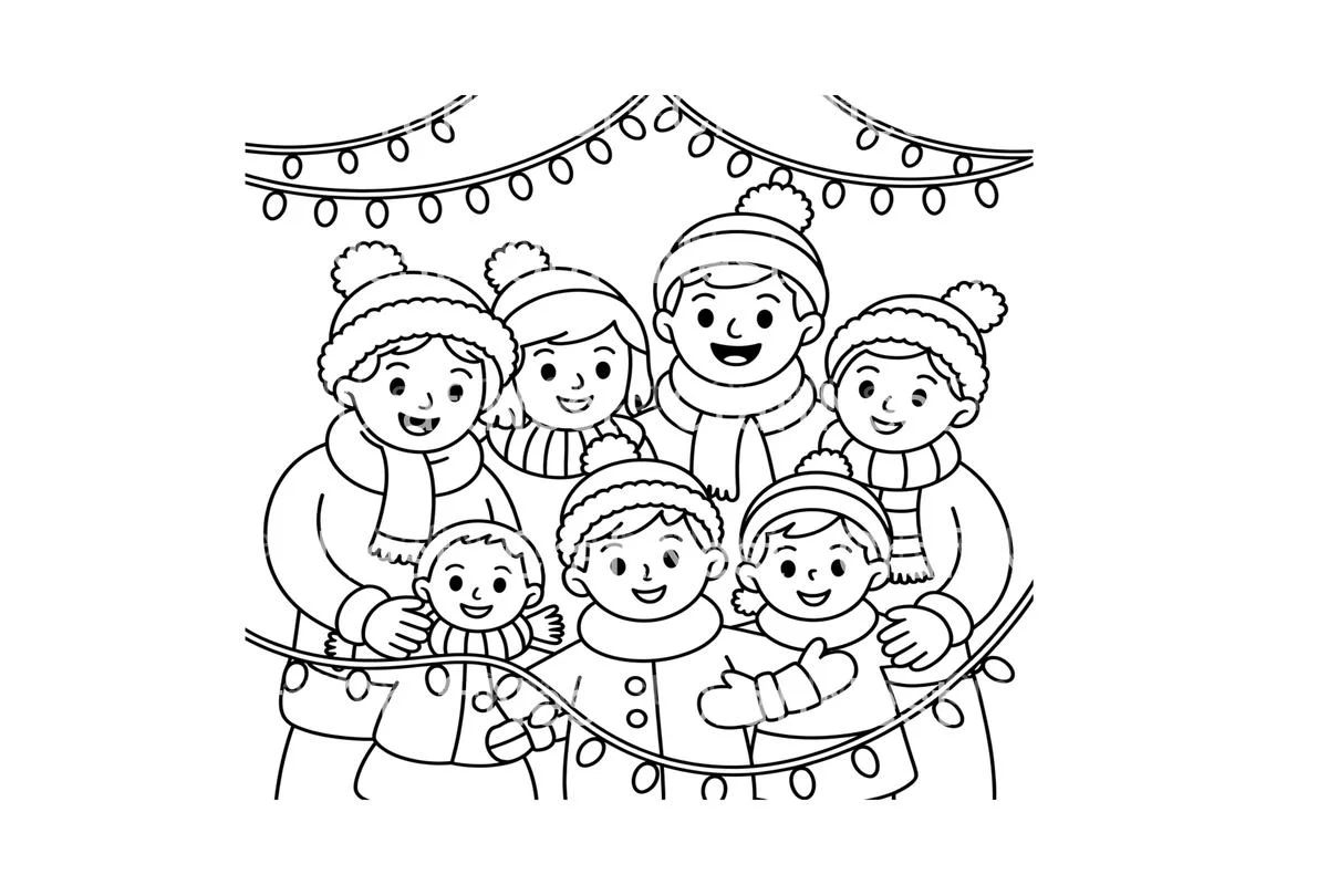Winter Kids Christmas Lights Coloring Books - Image 2