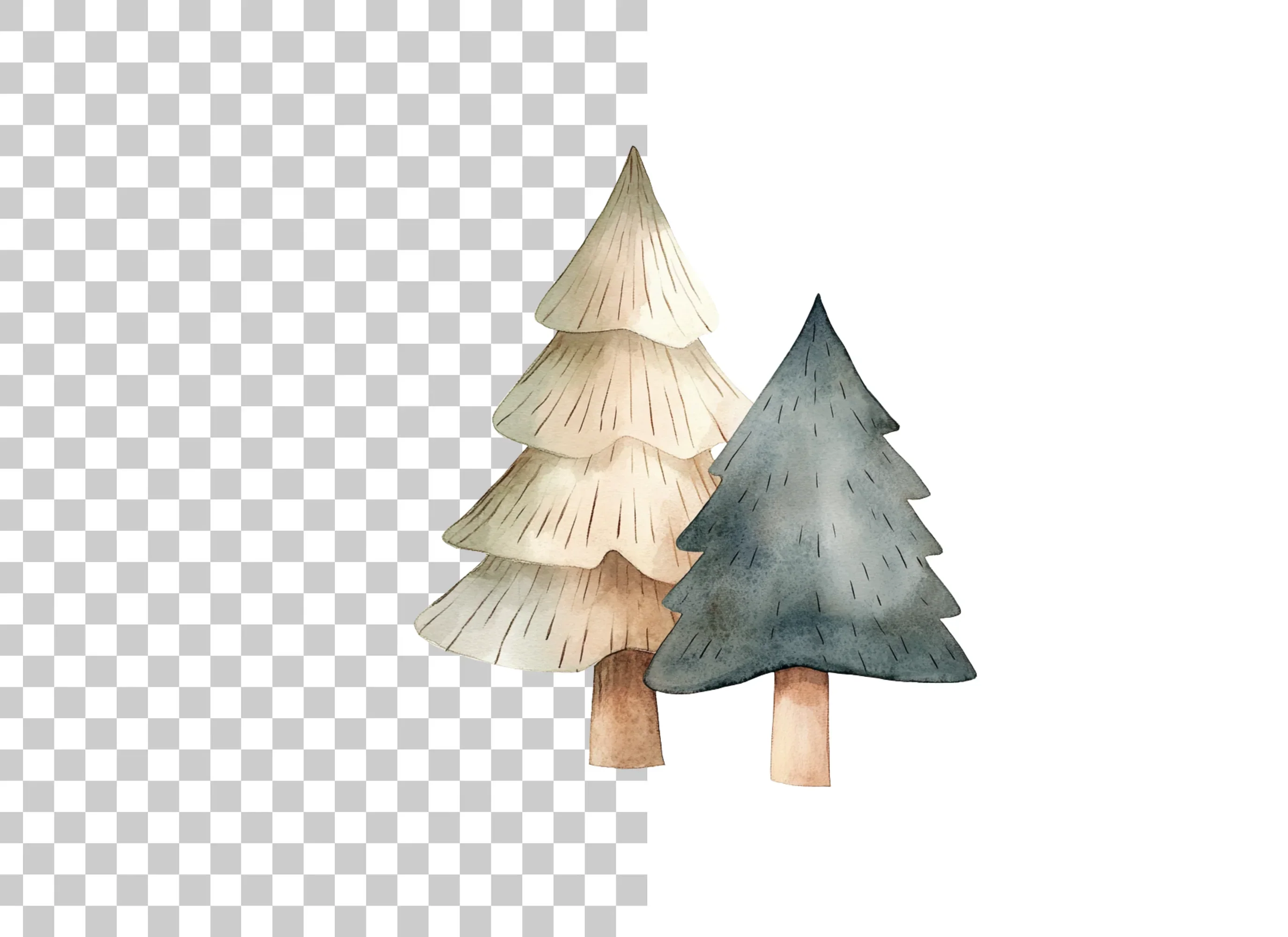Winter Tree Clipart Bundle - Image 2