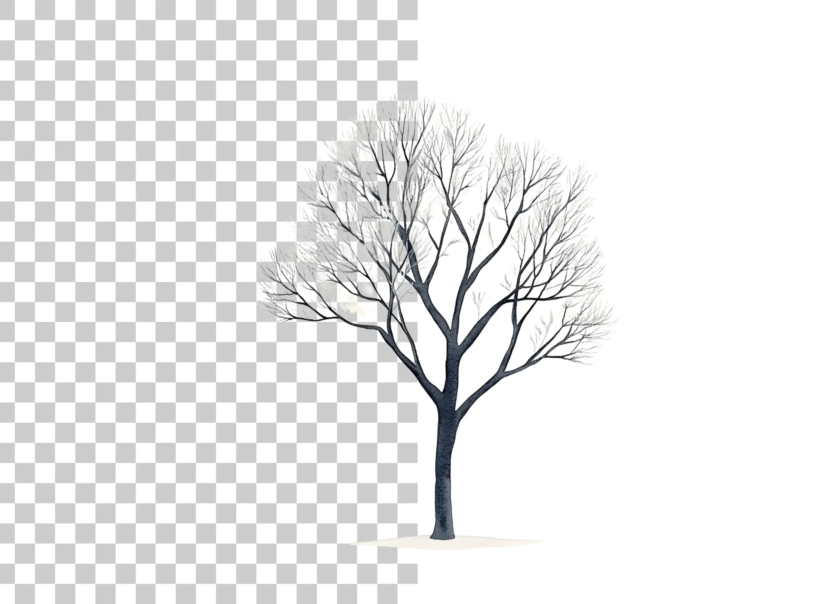Winter Tree with Snow Clipart Bundle - Image 2