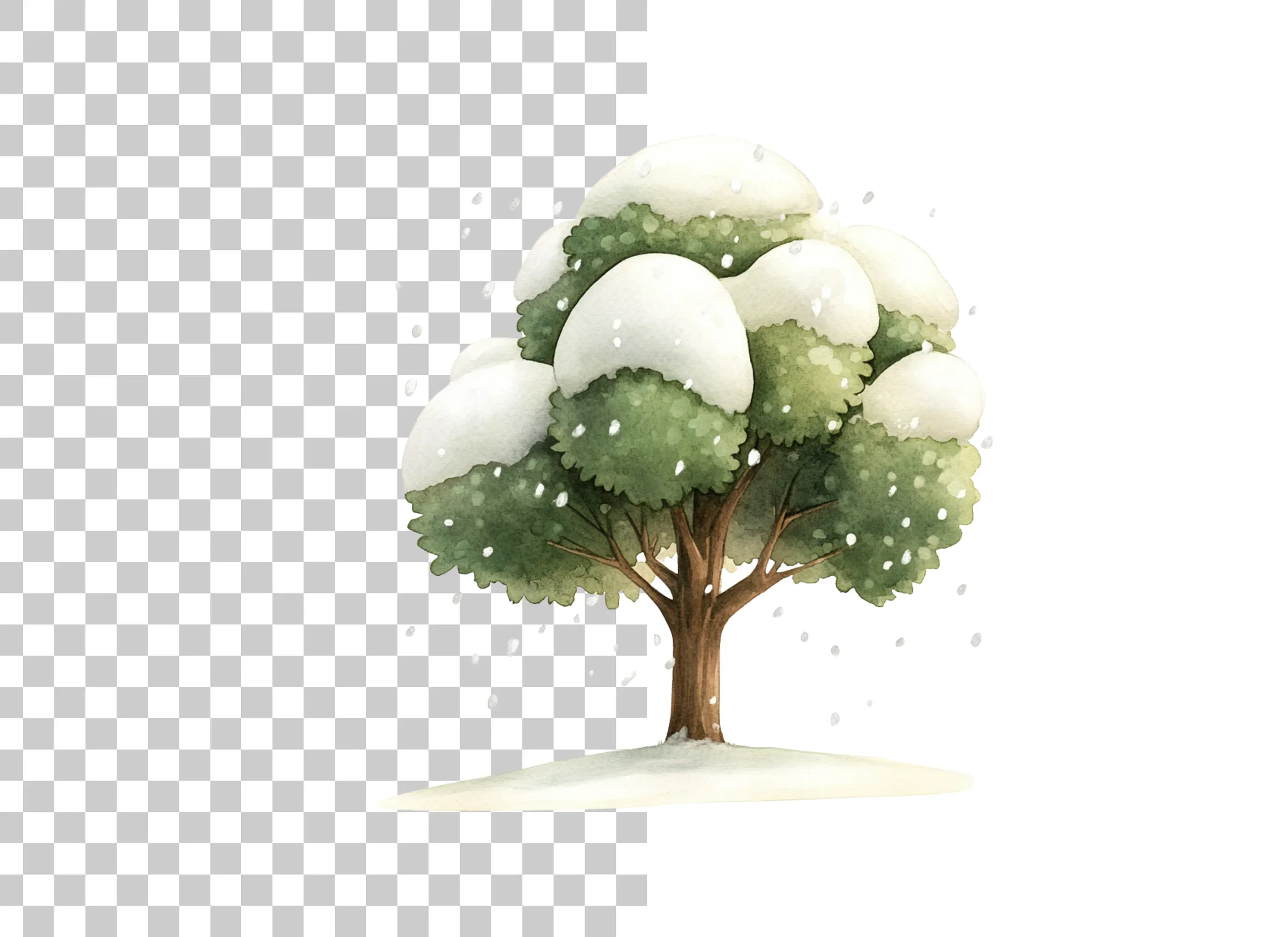 Winter Trees Clipart Bundle - Image 3