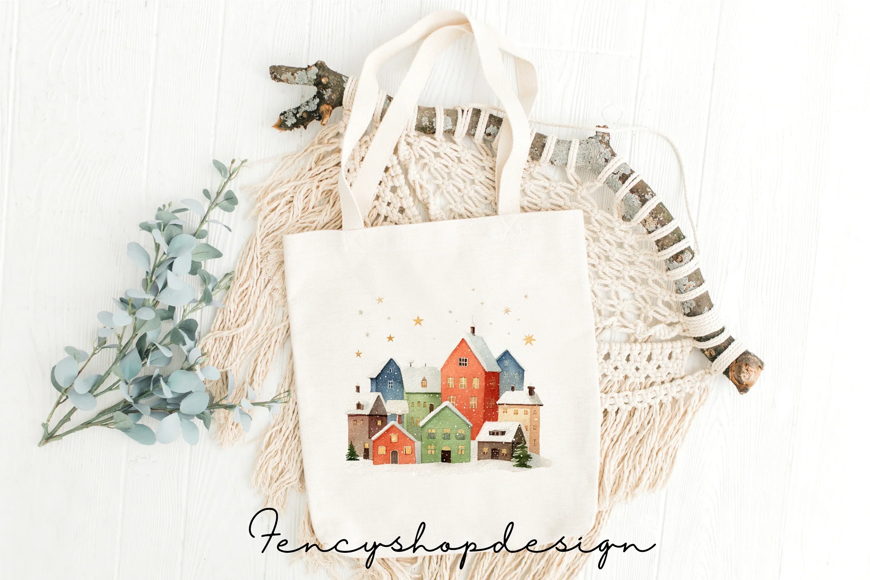 Winter Village Clipart Bundle - Image 4