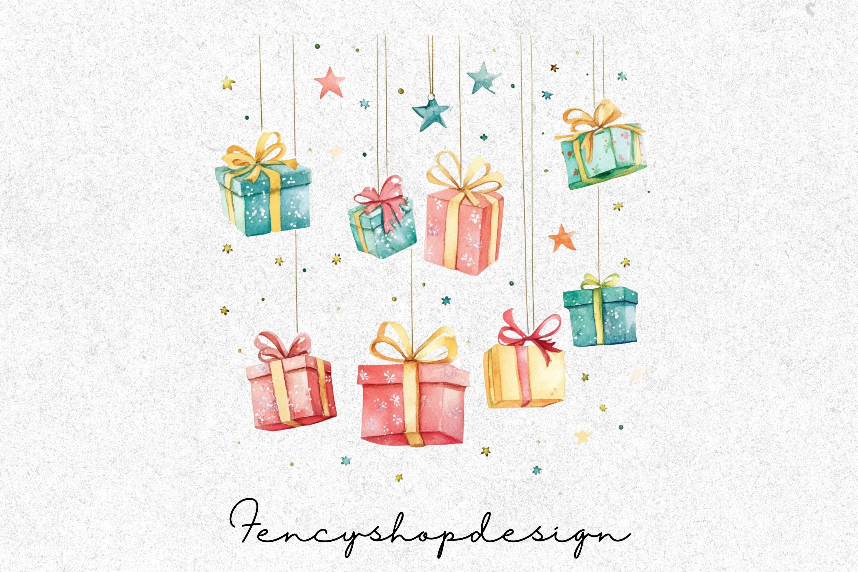 Winter Wonderland Gifts Clipart Bundle - Image 4