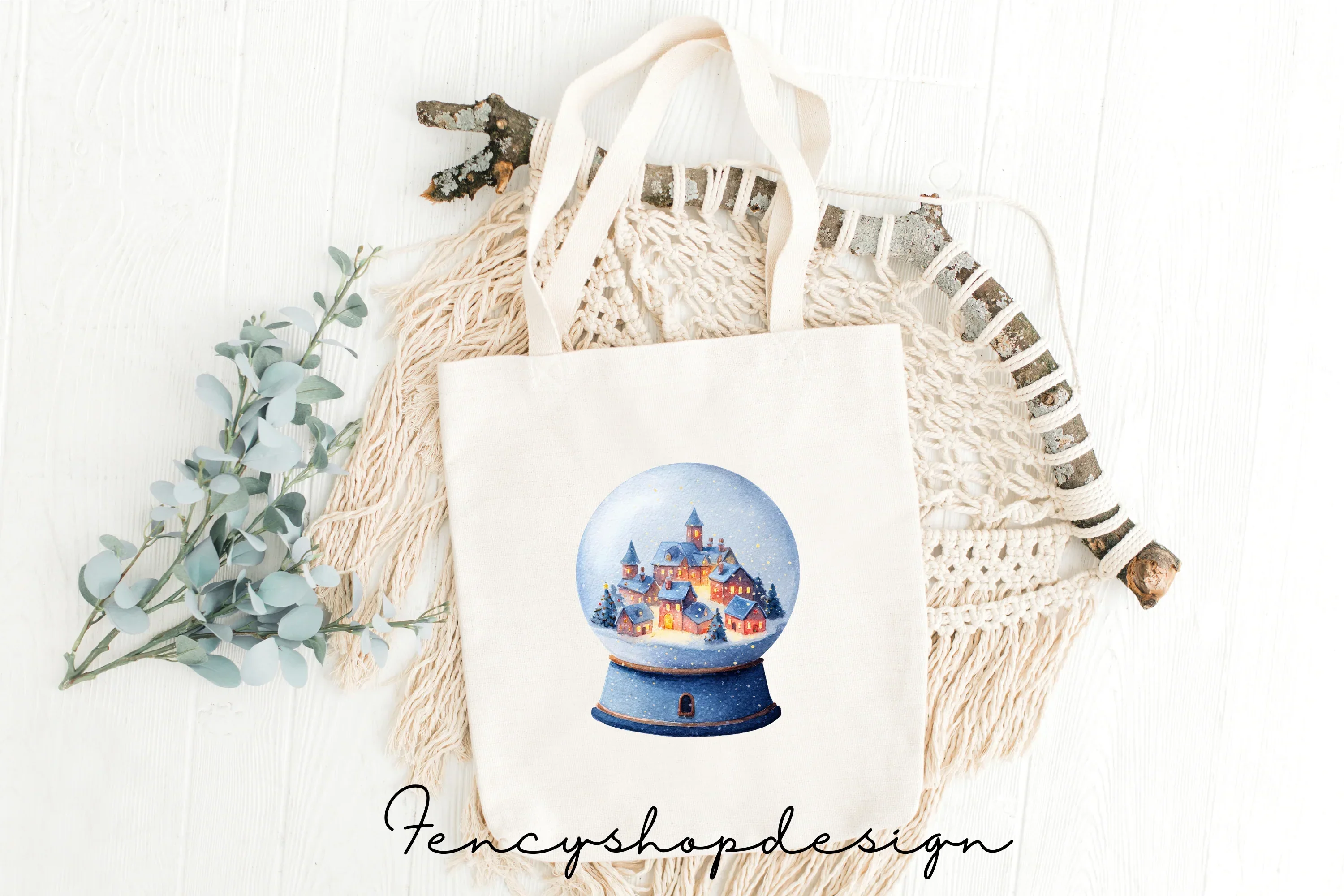 Winter Wonderland Snow Globe Clipart Bundle - Image 8