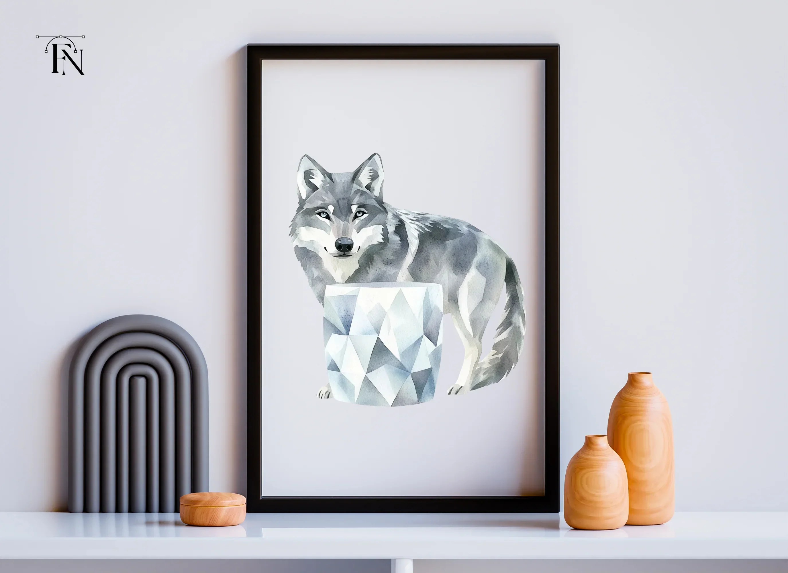 Wolf Ice Clipart Bundle - Image 6