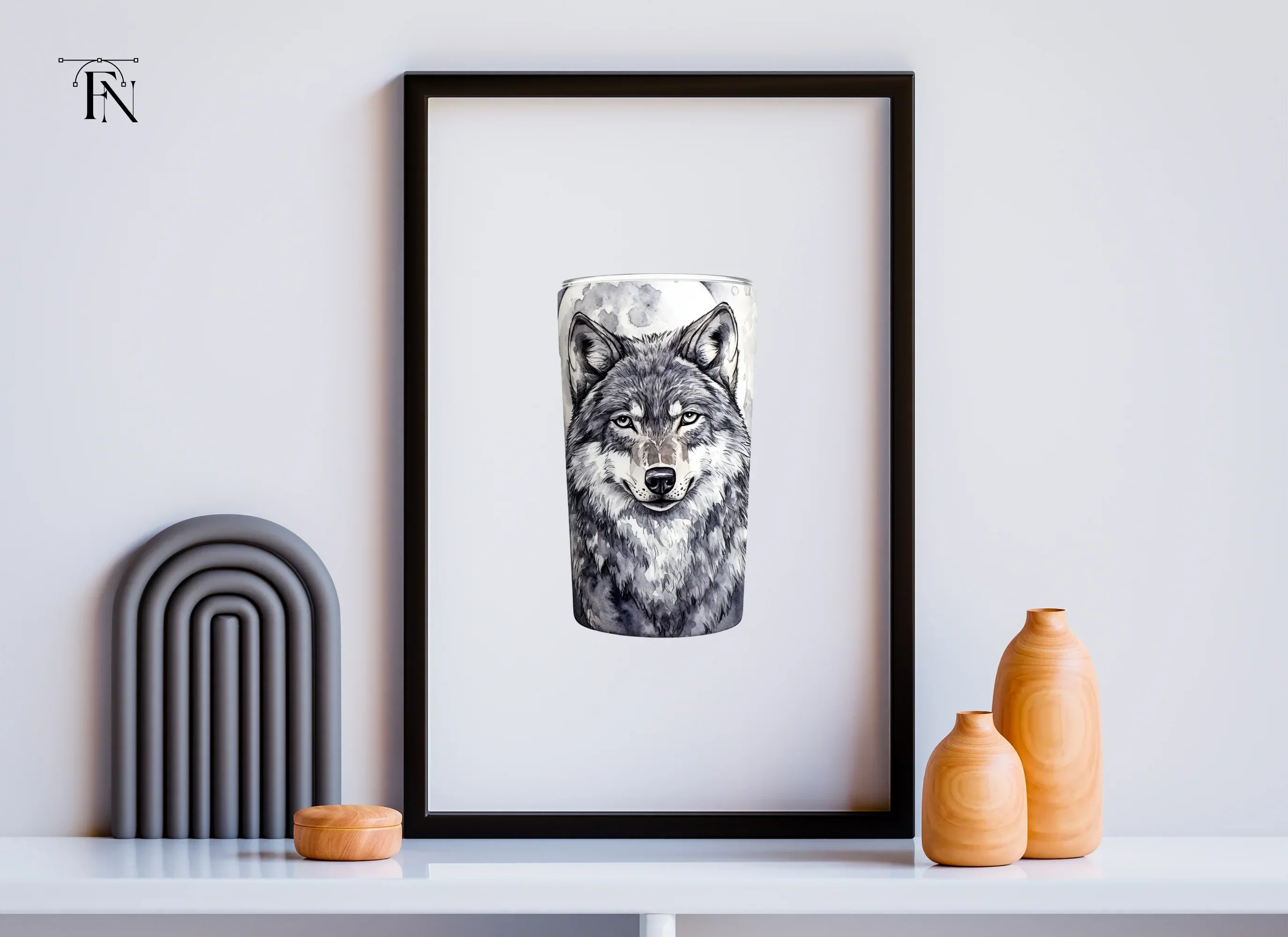 Wolf Tumbler Clipart Bundle - Image 3