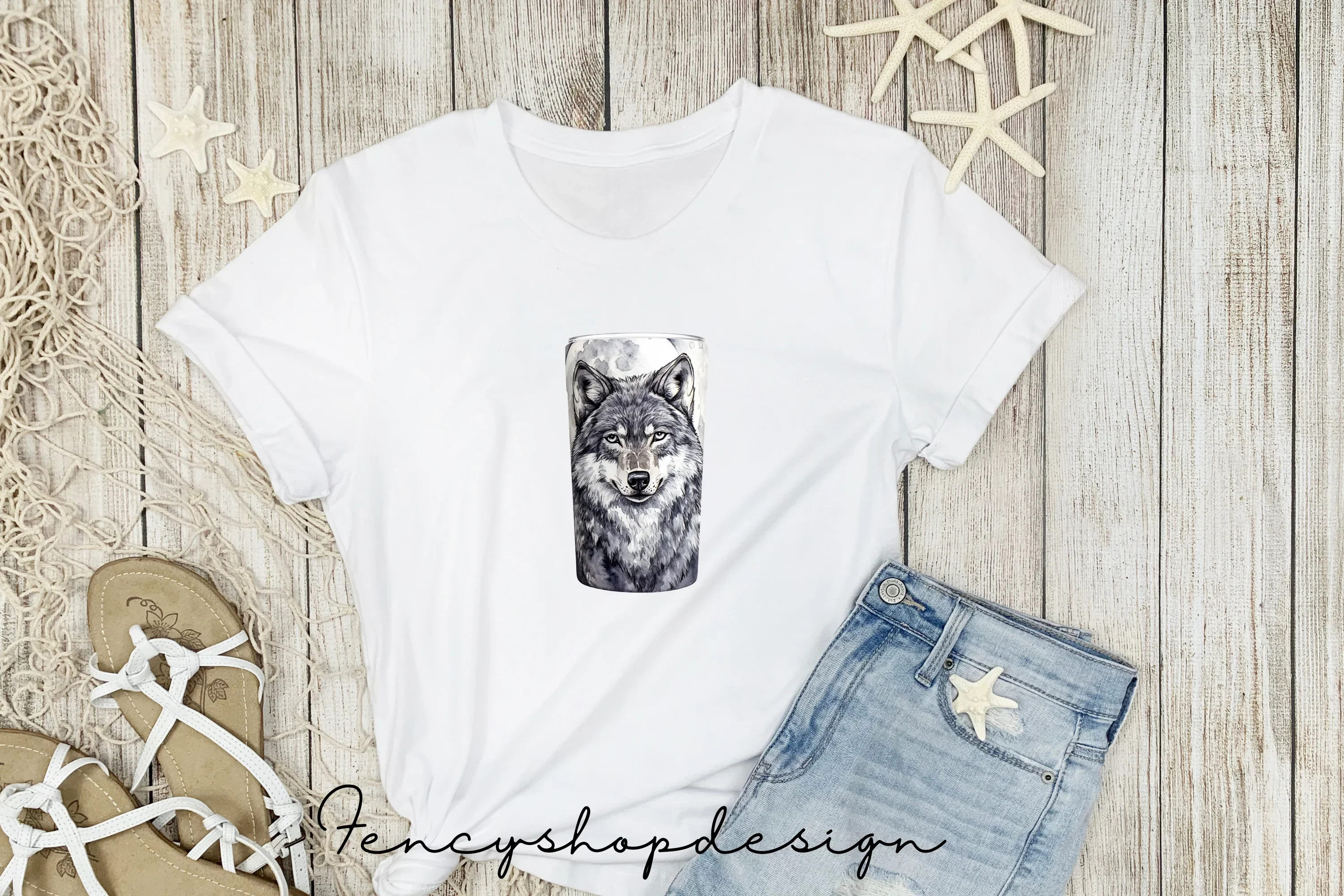 Wolf Tumbler Clipart Bundle - Image 4