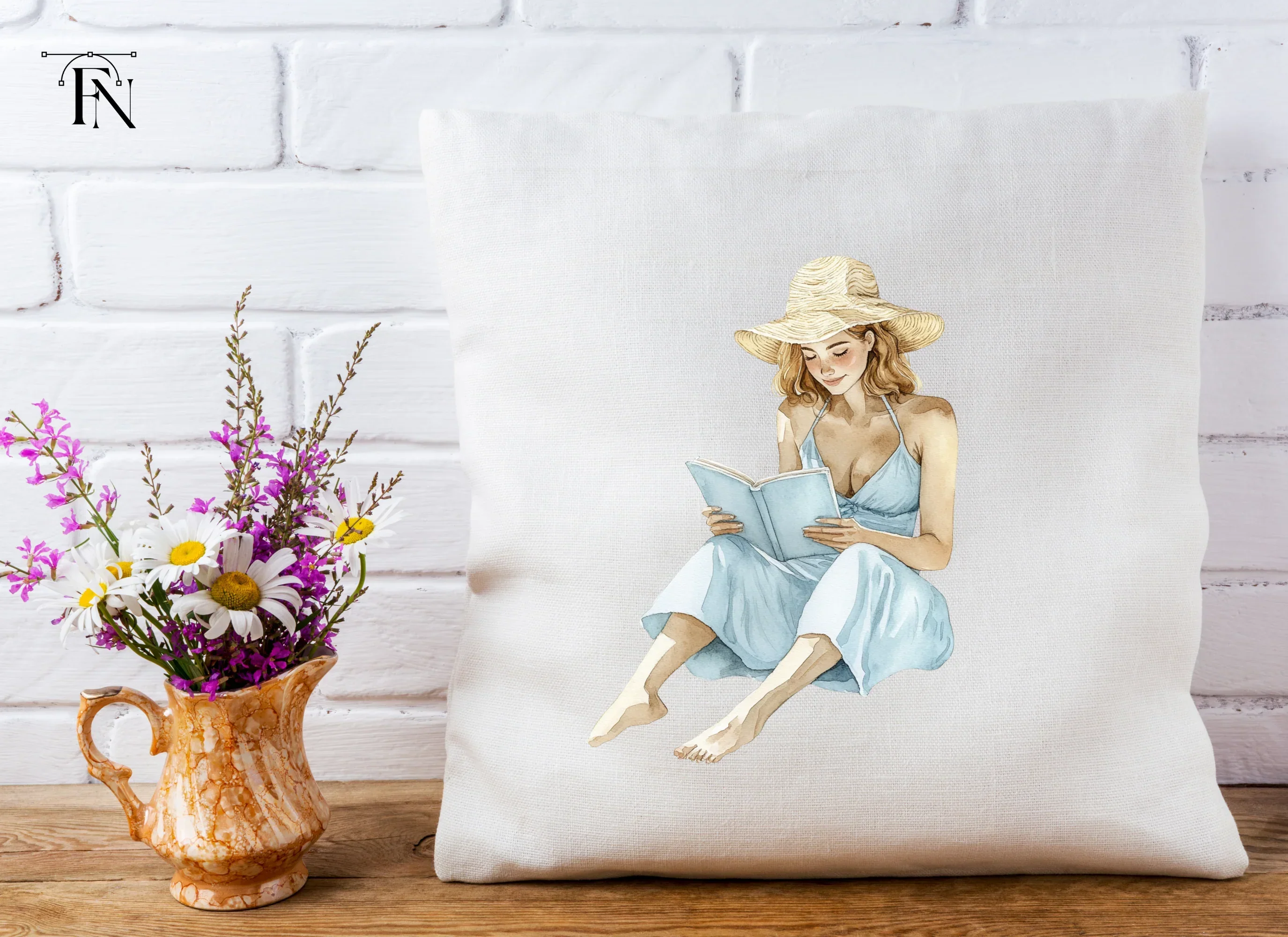 Women Reading Books Clipart Bundle - Image 5