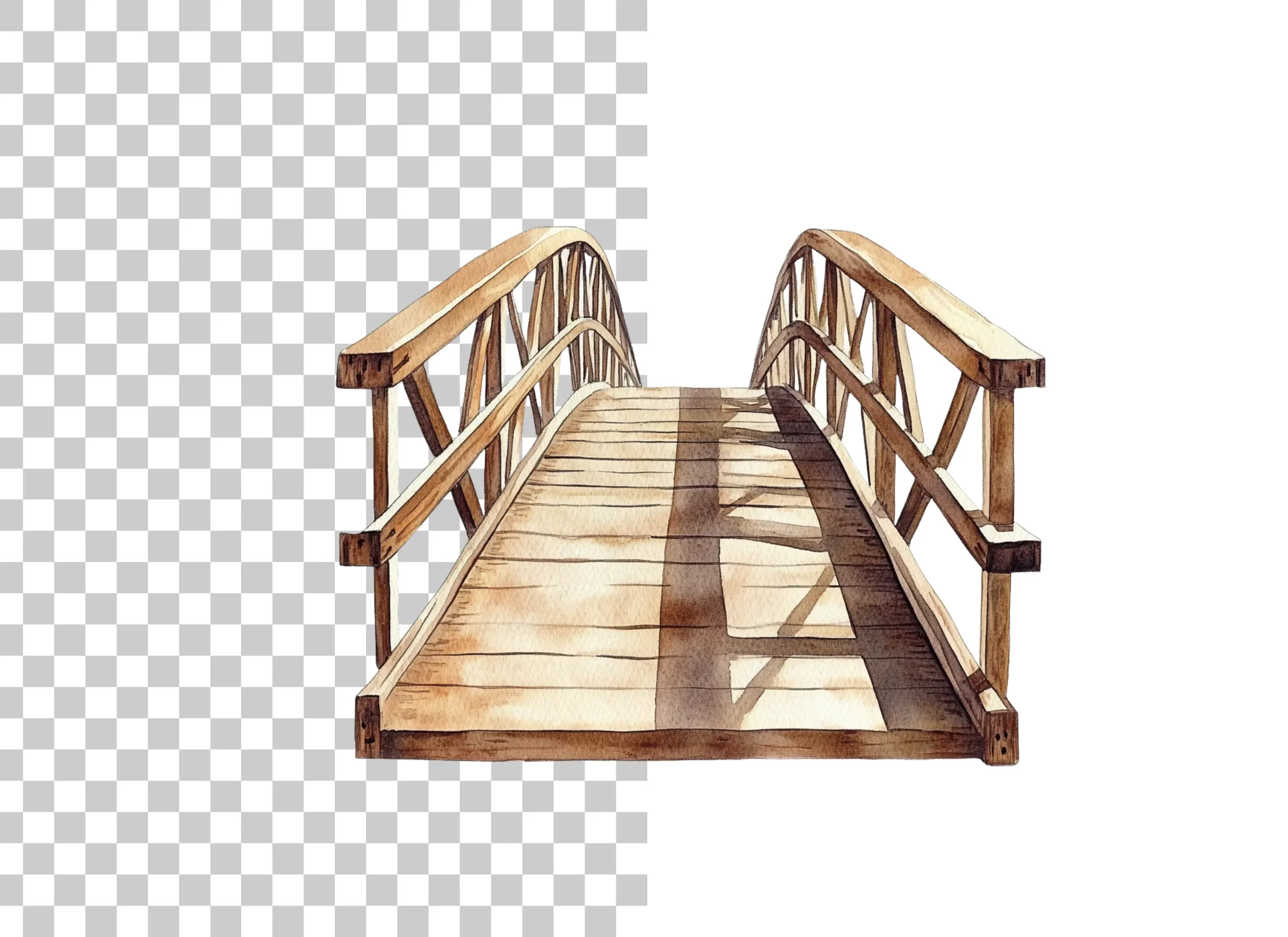 Wooden Bridge Clipart Bundle - Image 2