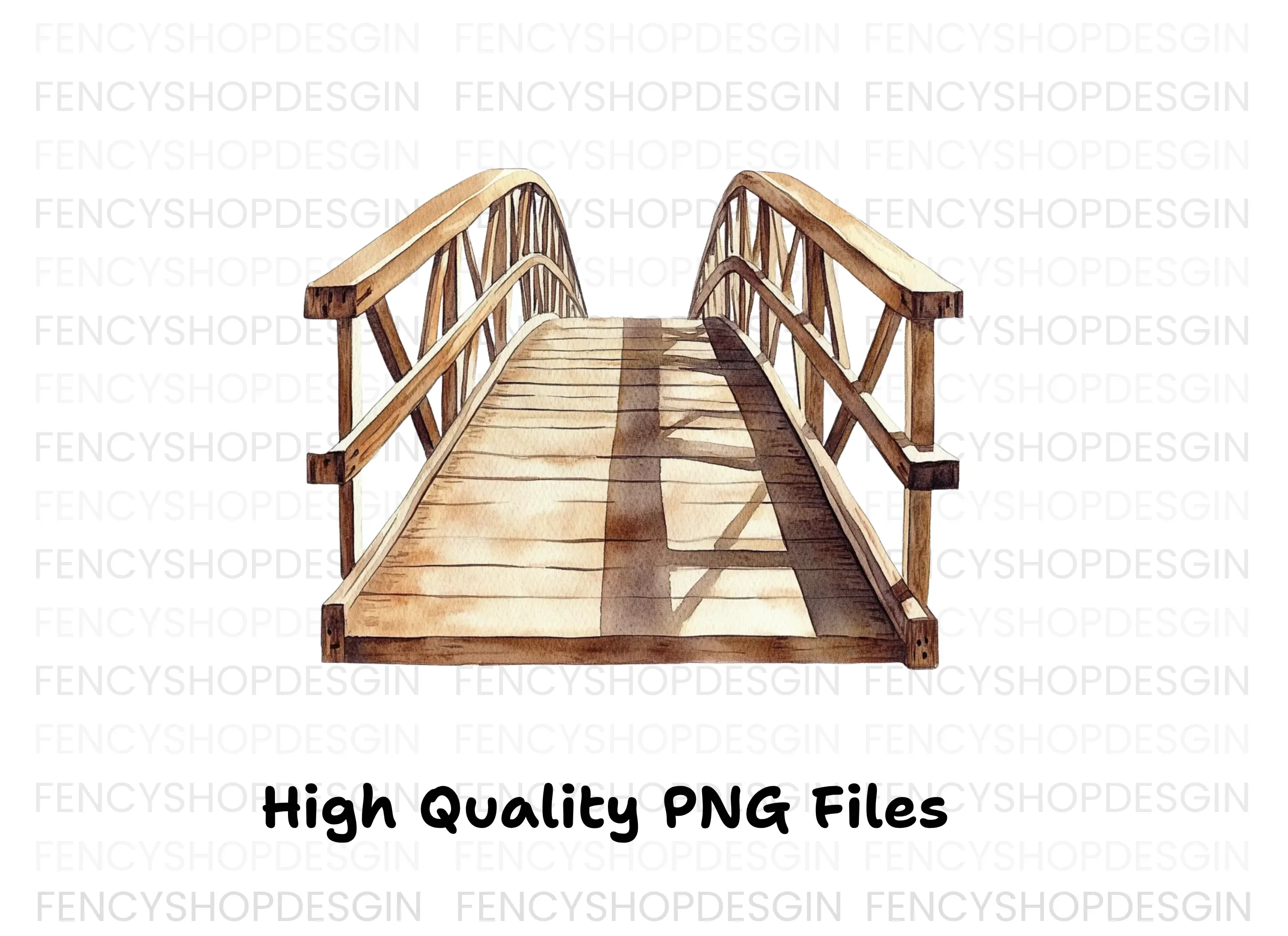 Wooden Bridge Clipart Bundle - Image 3