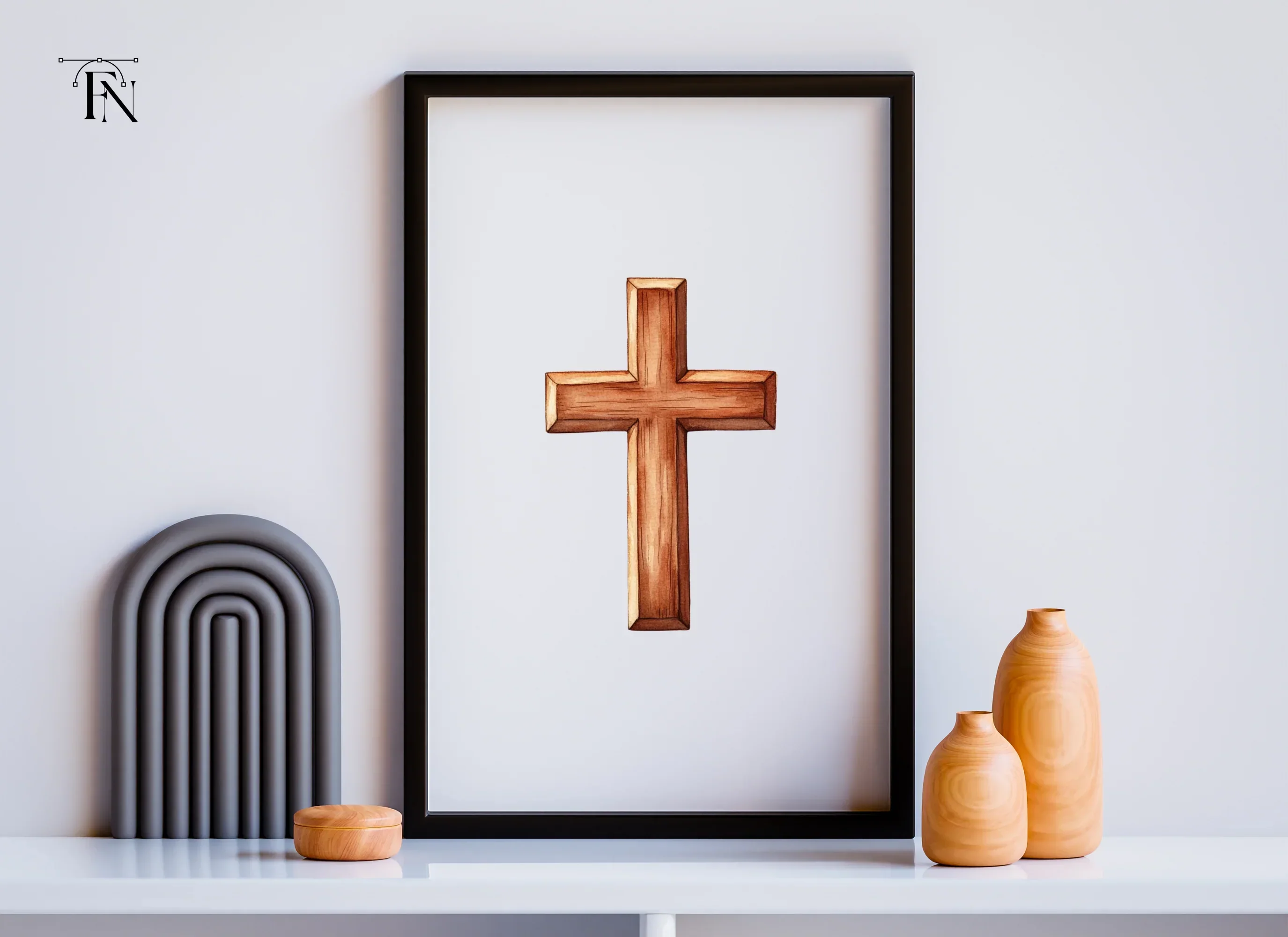 Wooden Crosses Clipart Bundle - Image 6