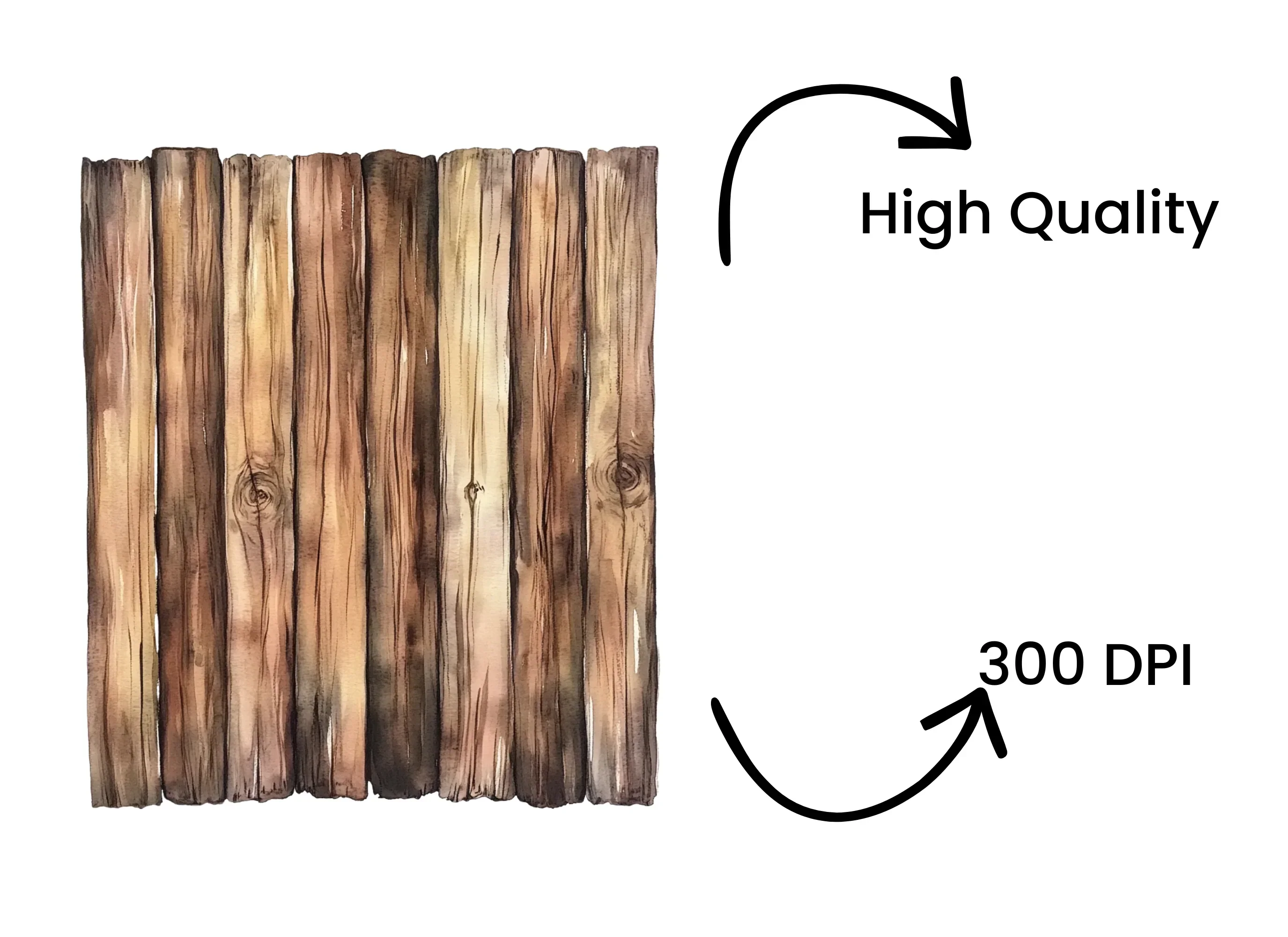 Wooden Fence Backgrounds Clipart Bundle - Image 4